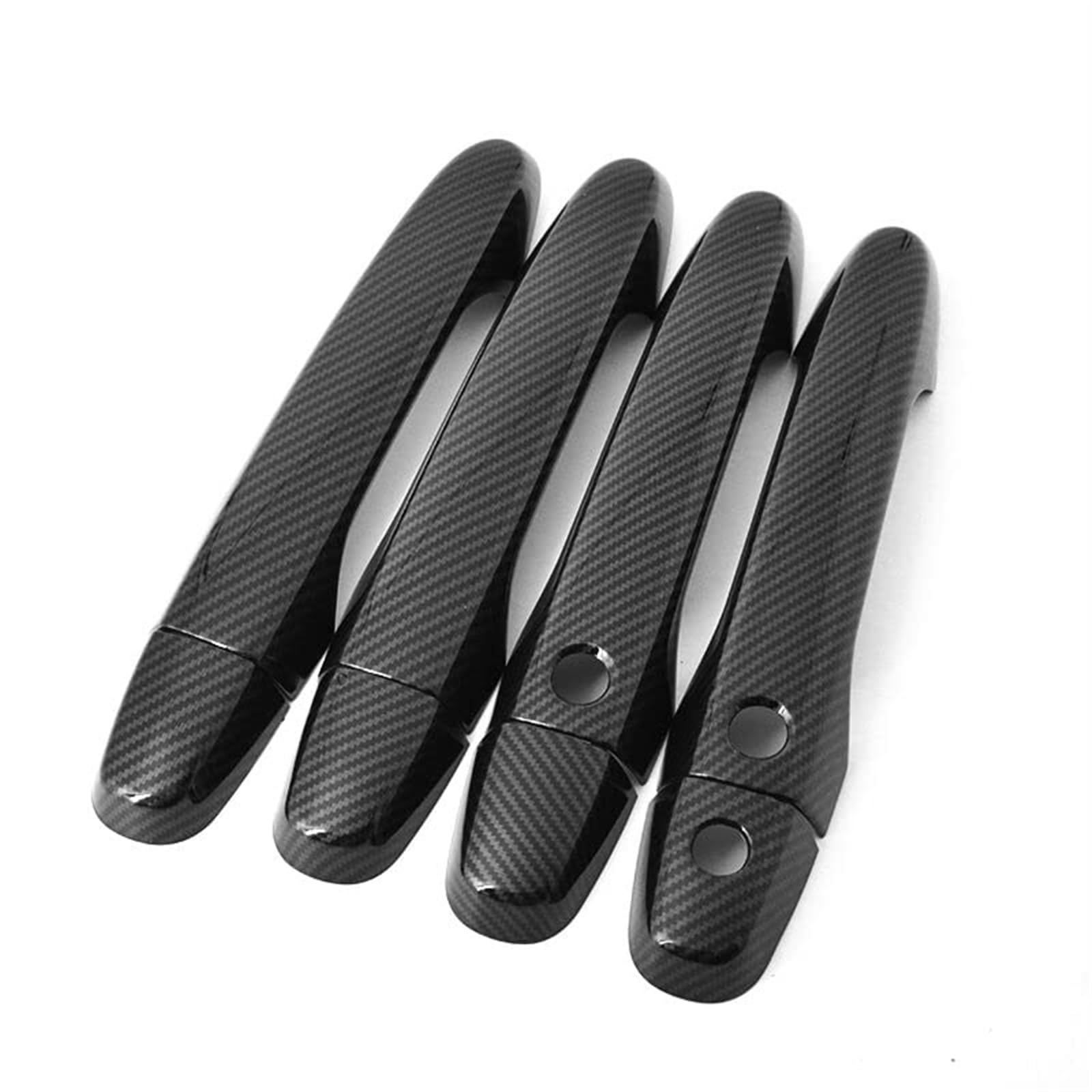 XEBRAD for Civic, 2012 2013 2014 2015 2016 Chrom-Kohlefaser-Autotürgriffabdeckungen Zierleisten Styling-Zubehör Autotürgriffabdeckung(Black Carbon 2 Buttons) von XEBRAD