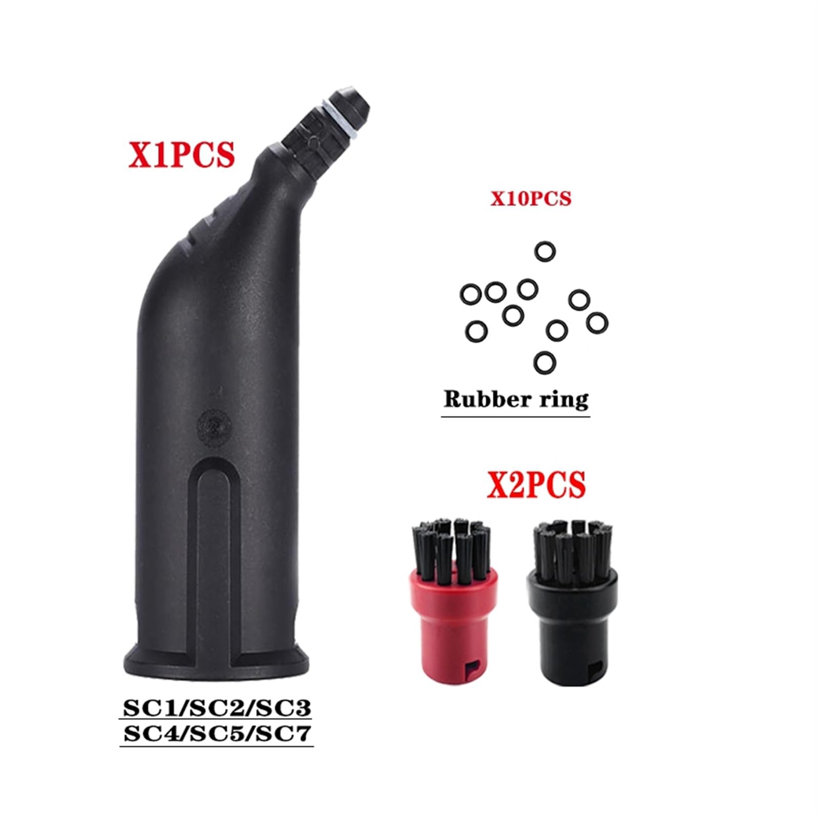 XEBRAD for Dampf Staubsauger SC2 SC3 SC7 CTK10 Leistungsstarke düse Reinigung Pinsel Kopf Spiegel Werkzeug Pinsel Ersatzteile Zubehör Ersatzteile für Dampfreiniger(Dark Grey) von XEBRAD
