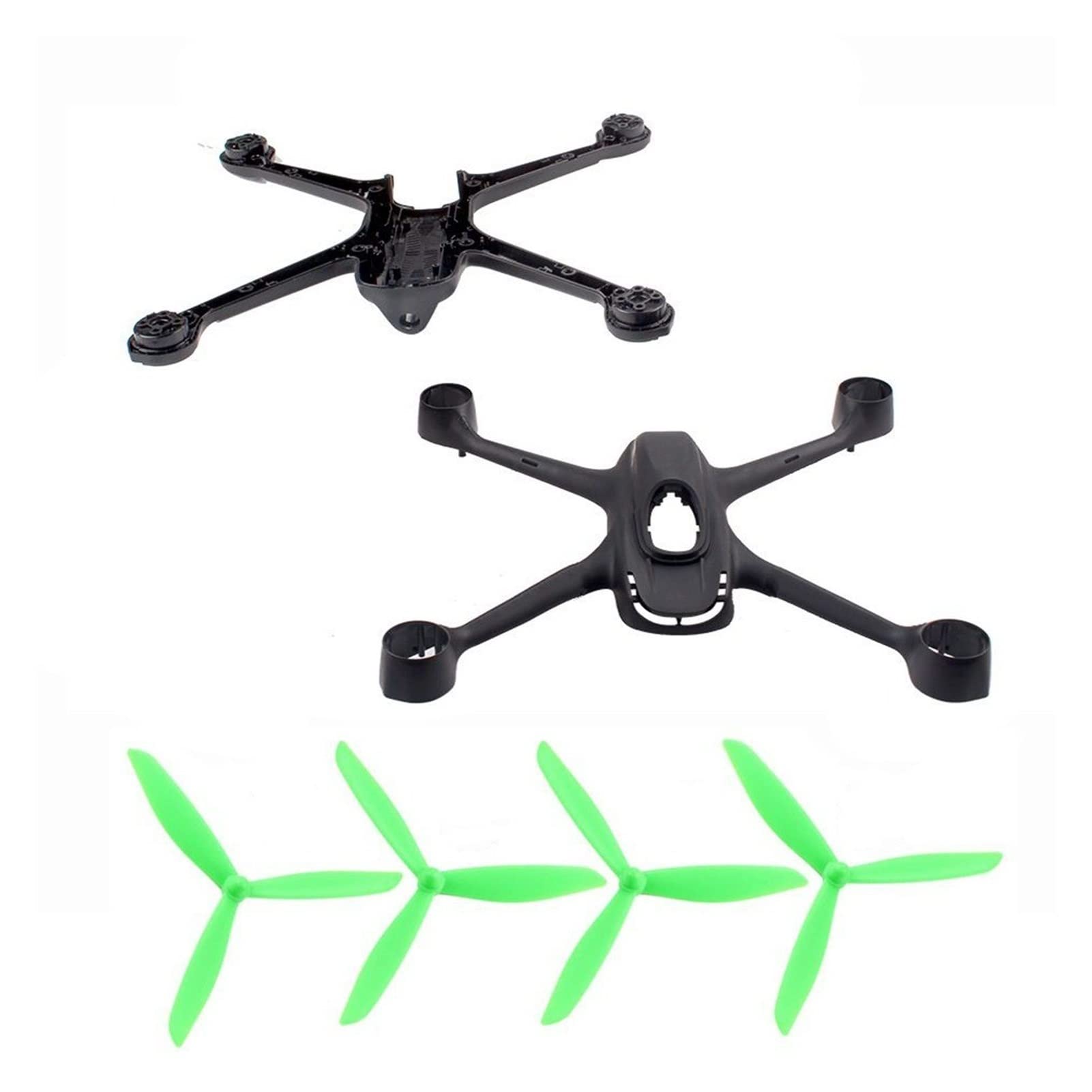 XEBRAD for H501S X4 RC Quadcopter Flugzeugkörperteile Dreieck Klinge Fernbedienung Flugzeugkörperteile Bürstenlose Drohnenpropeller(Green) von XEBRAD