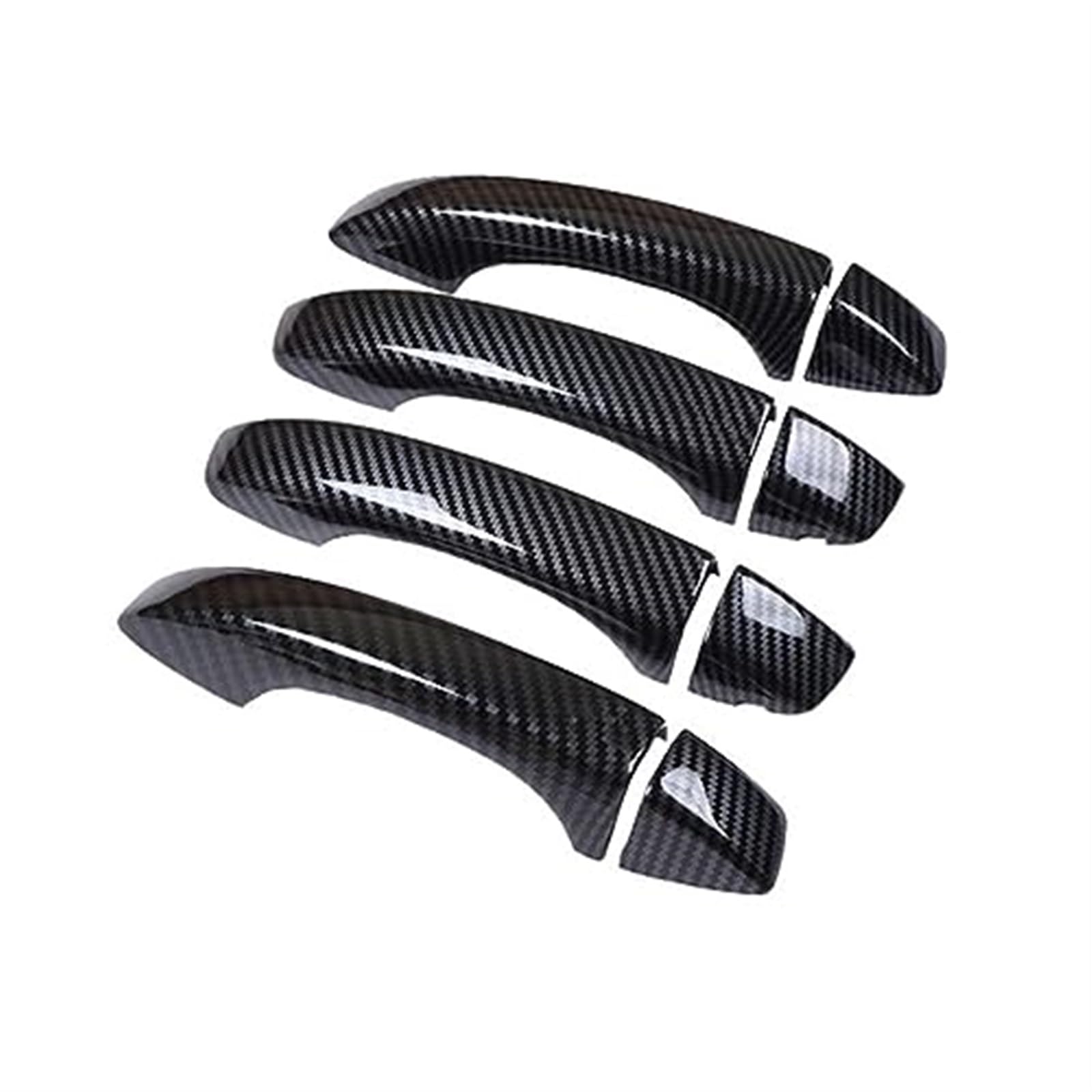 XEBRAD for MG, ZS 2017 2018 2019 2020 2021 2022 Kohlefaser Chrom Autotürgriffe Abdeckung Zierleiste Styling Aufkleber Autozubehör Autotürgriffabdeckung(Black Carbon No Button) von XEBRAD