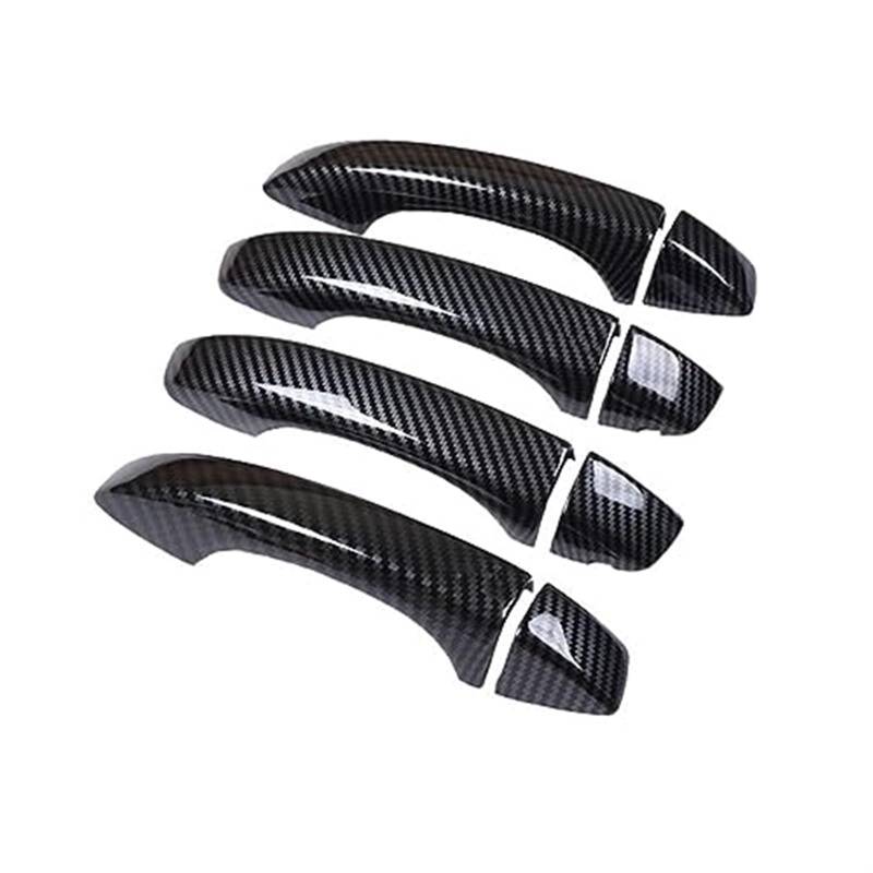 XEBRAD for MG, ZS 2017 2018 2019 2020 2021 2022 Kohlefaser Chrom Autotürgriffe Abdeckung Zierleiste Styling Aufkleber Autozubehör Autotürgriffabdeckung(Black Carbon No Button) von XEBRAD