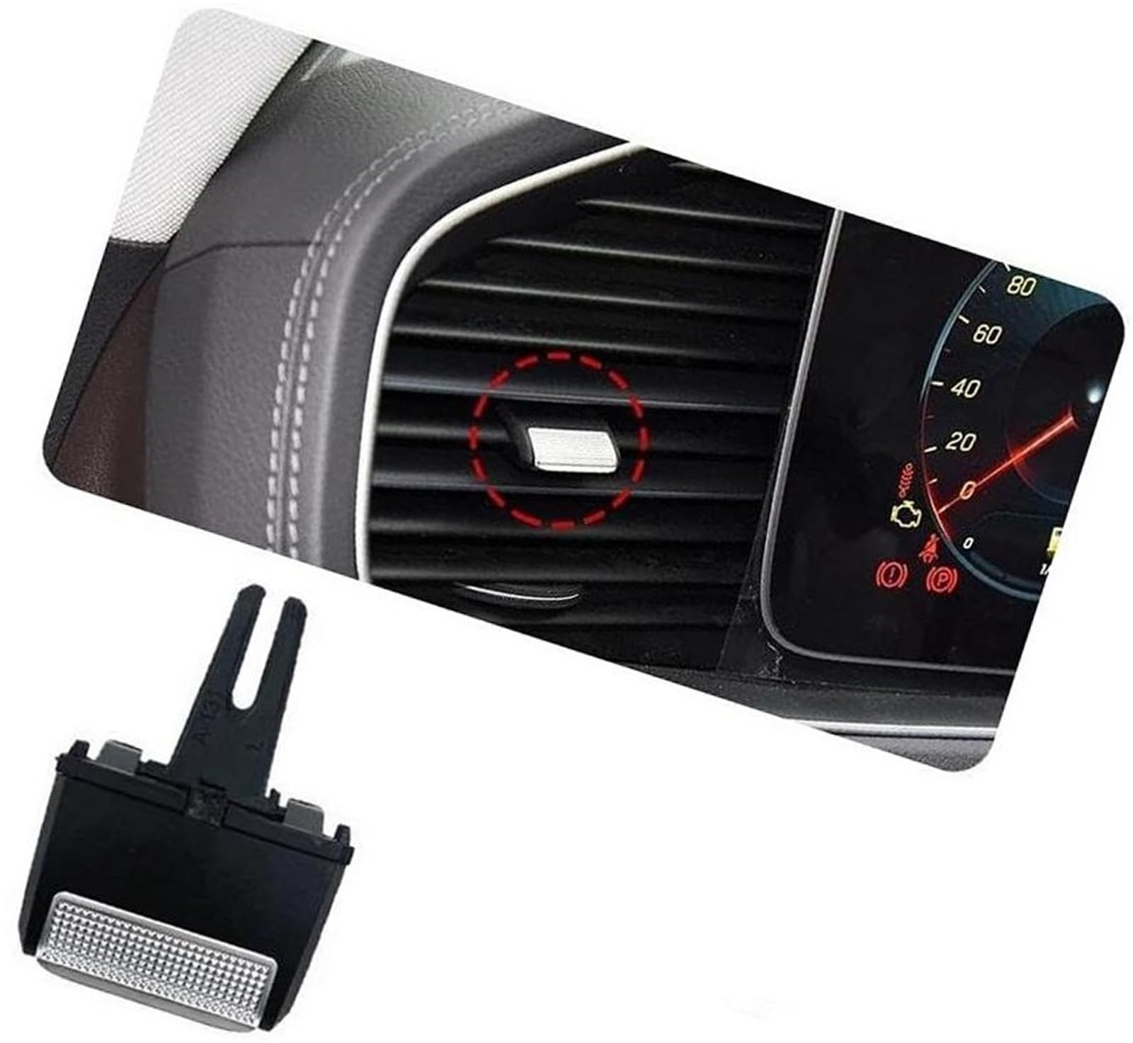XEBRAD for Mercedes-Benz, for Maybach, W167 GLE GLS Auto Dash Links/Rechts Vorne Hinten AC Air Vent Grille Tab Clip Auto-Lüftungsclip(Black Front Left) von XEBRAD