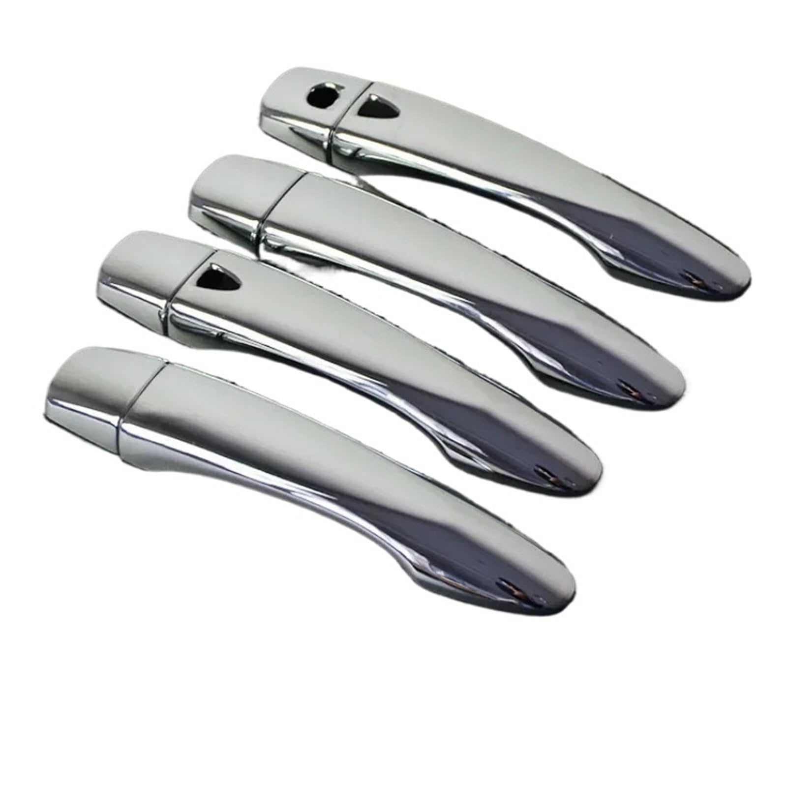 XEBRAD for Nissan, Versa Tiida 2019 2020 2021 2022 Carbon Fiber Chrome TÜRGRIFF Abdeckung FANGKAPPE ZIERLEISTE ZUBEHÖR Türgriffabdeckung aus Carbonfaser(Silver 2 Buttons) von XEBRAD