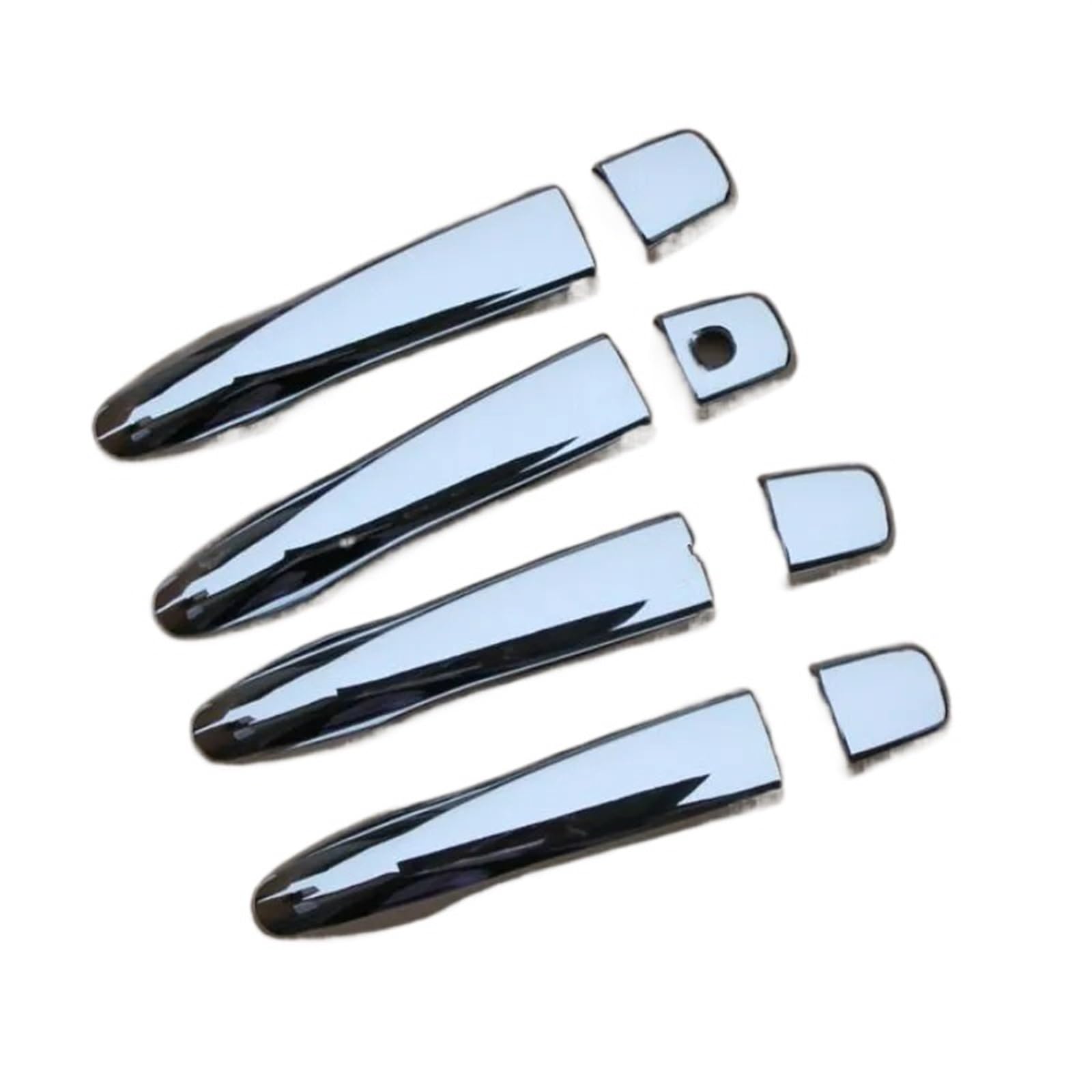 XEBRAD for Nissan Maxima A36 2016 2017 2018 2019 2020 Schwarz glänzendes Chrom for Autotürgriffabdeckung, Fangkappe, Zierleiste, Zubehör Türgriffabdeckung aus Carbonfaser(Silver no Button) von XEBRAD