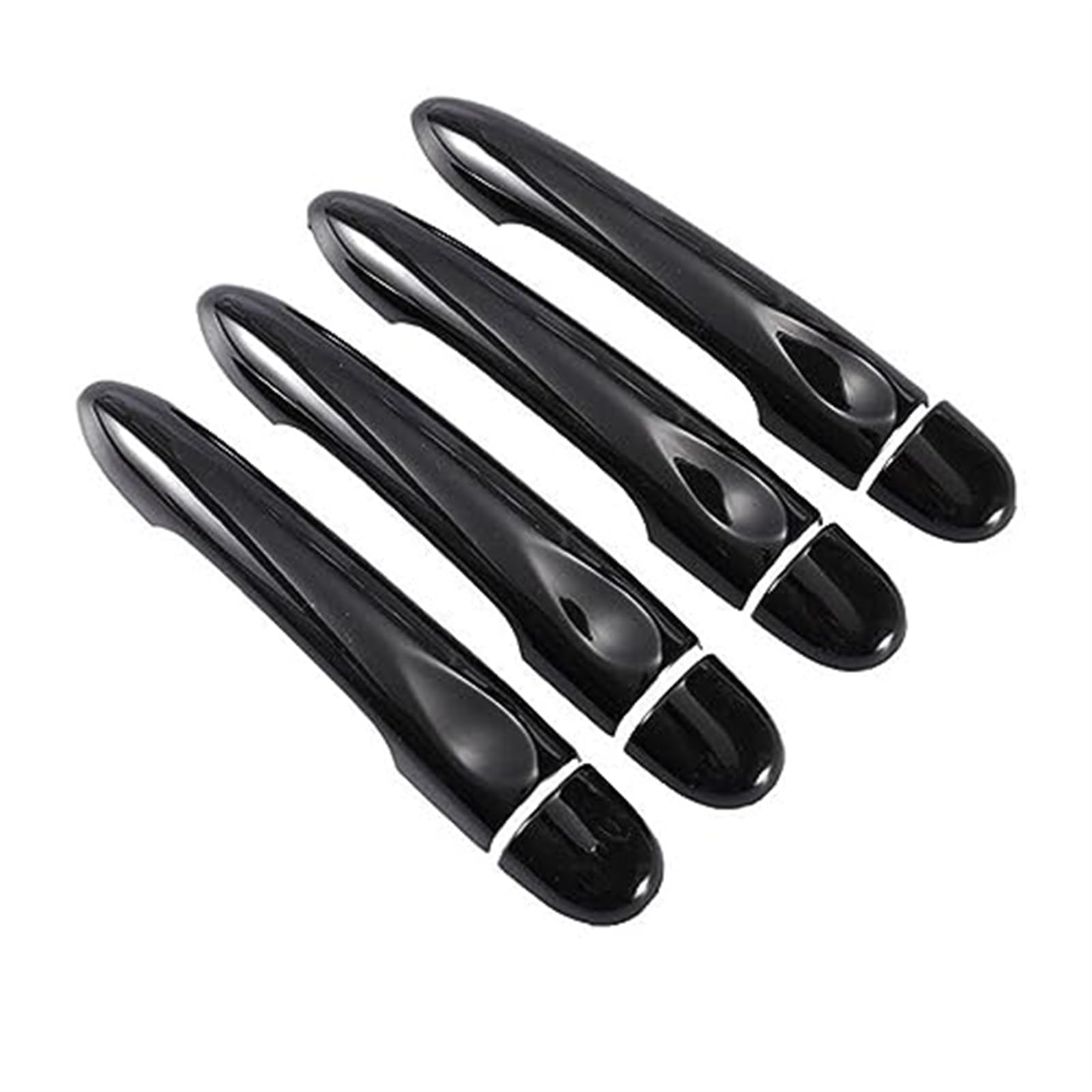 XEBRAD for Renault, Fluence 2009-2017, glänzend schwarz, Autotürgriffabdeckung, Zierleiste, Styling-Zubehör 2010 2011 2012 2013 2014 2015 2016 Autotürgriffabdeckung(Black 4dr No Key No Button) von XEBRAD