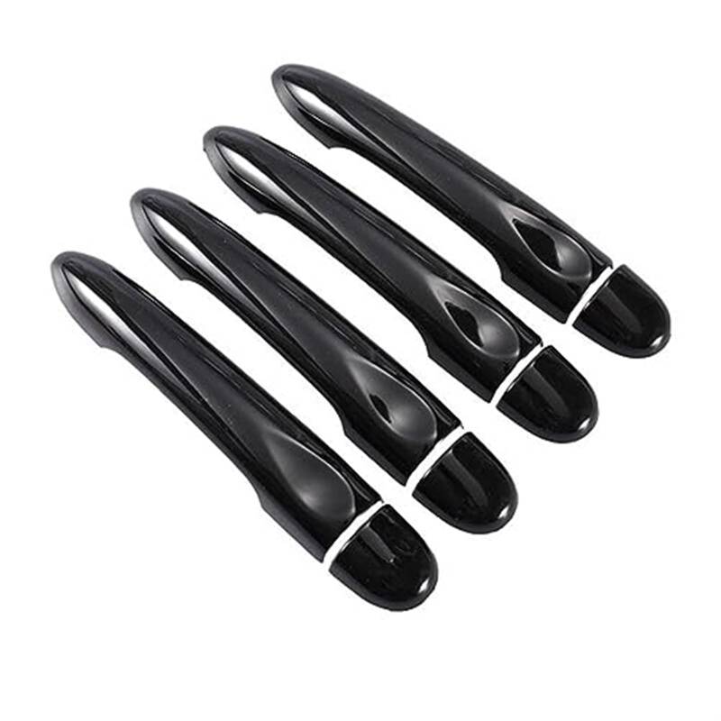 XEBRAD for Renault, Fluence 2009-2017, glänzend schwarz, Autotürgriffabdeckung, Zierleiste, Styling-Zubehör 2010 2011 2012 2013 2014 2015 2016 Autotürgriffabdeckung(Black 4dr No Key No Button) von XEBRAD