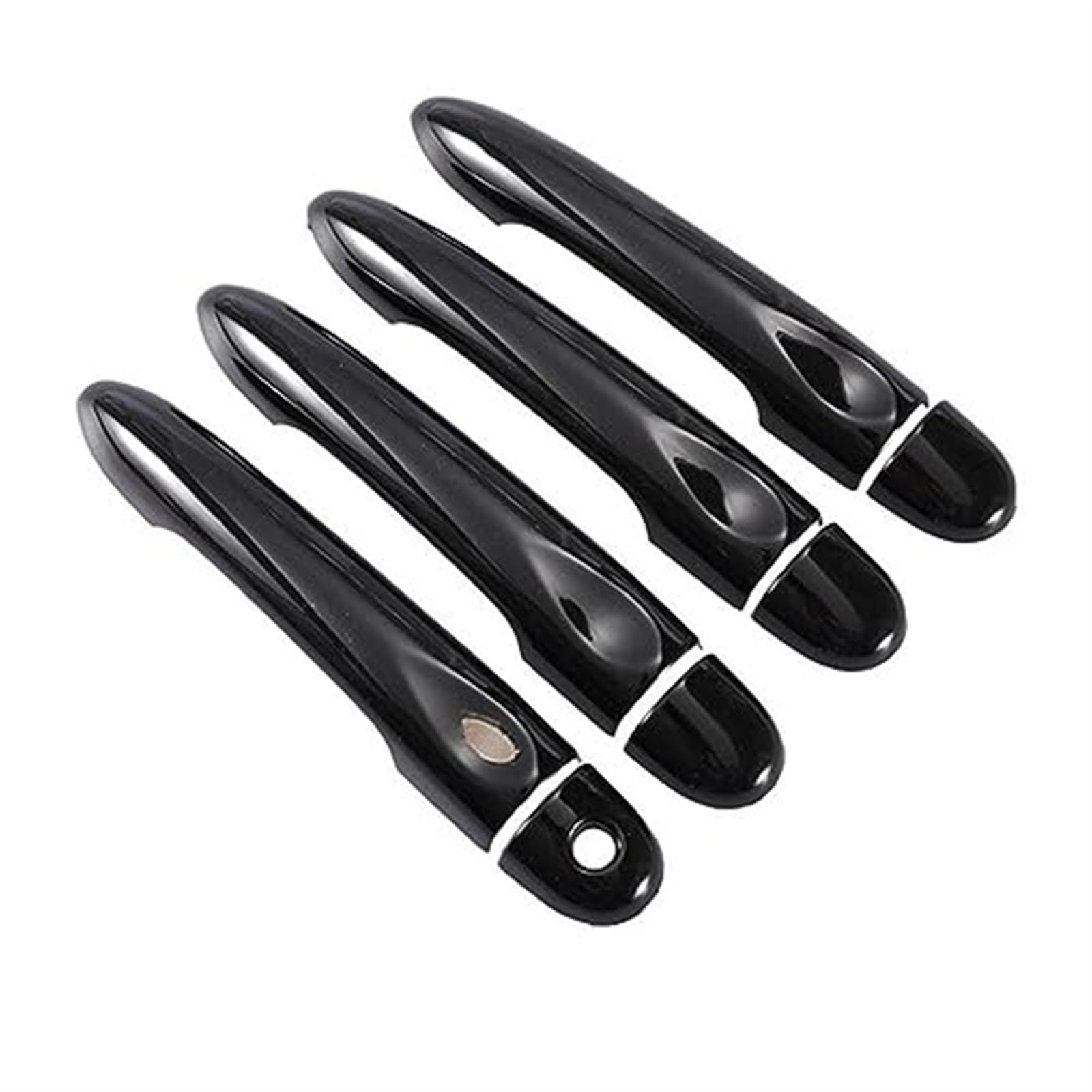 XEBRAD for Renault, Megane 3 MK3 III 2008 2009 2010 2011 2012 2013 2014 2016, glänzend schwarz, Autotürgriffabdeckung, Zierleiste, Styling-Zubehör Autotürgriffabdeckung(Black 4dr 1 Key 1 Button) von XEBRAD