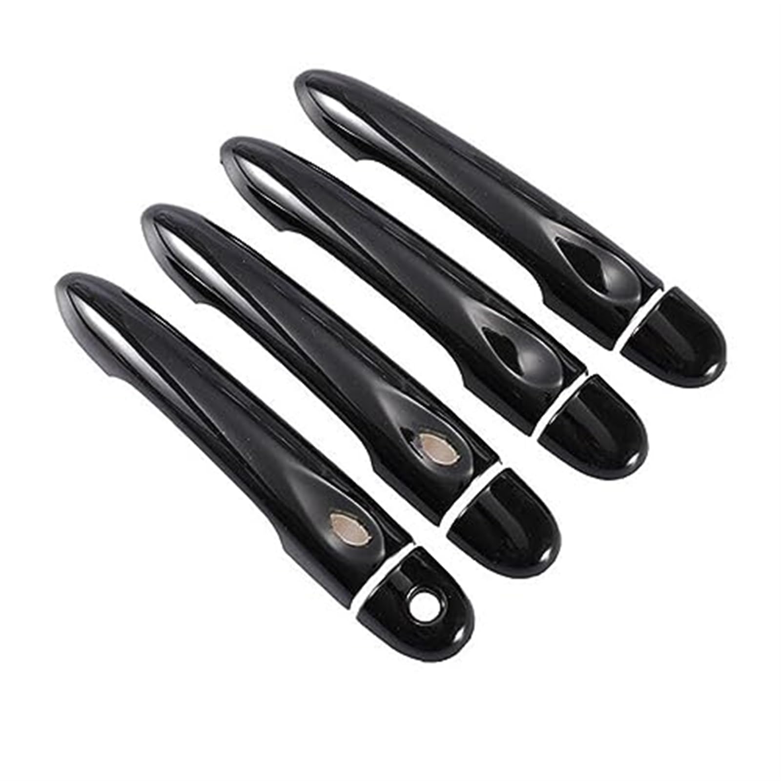XEBRAD for Renault, Megane 3 MK3 III 2008 2009 2010 2011 2012 2013 2014 2016, glänzend schwarz, Autotürgriffabdeckung, Zierleiste, Styling-Zubehör Autotürgriffabdeckung(Black 4dr 1 Key 2 Buttons) von XEBRAD