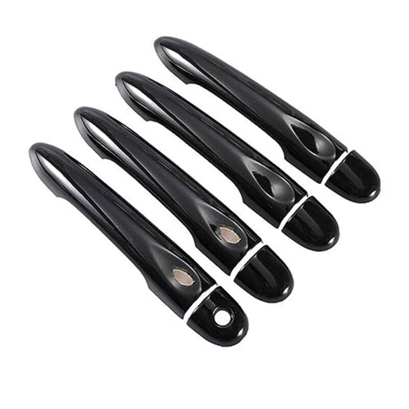 XEBRAD for Renault, Megane 3 MK3 III 2008 2009 2010 2011 2012 2013 2014 2016, glänzend schwarz, Autotürgriffabdeckung, Zierleiste, Styling-Zubehör Autotürgriffabdeckung(Black 4dr 1 Key 2 Buttons) von XEBRAD