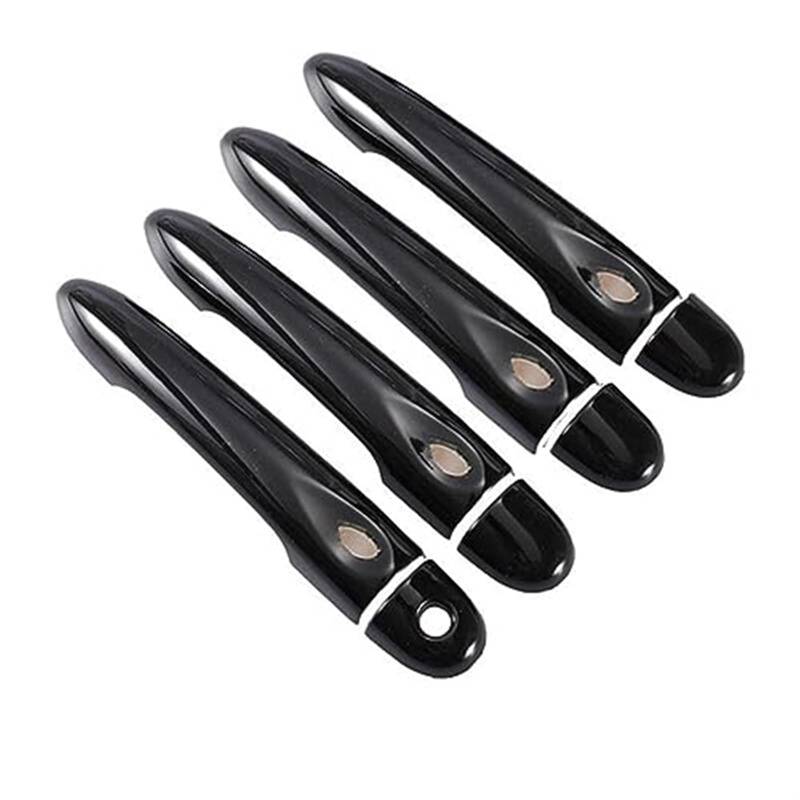 XEBRAD for Renault, Megane 3 MK3 III 2008 2009 2010 2011 2012 2013 2014 2016, glänzend schwarz, Autotürgriffabdeckung, Zierleiste, Styling-Zubehör Autotürgriffabdeckung(Black 4dr 1 Key 4 Buttons) von XEBRAD