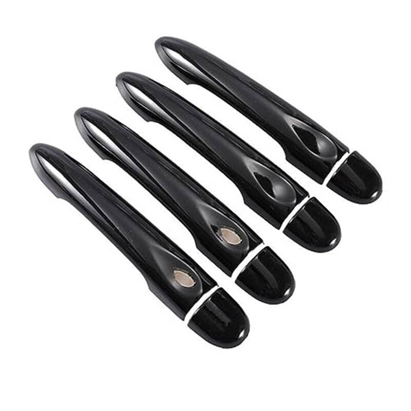 XEBRAD for Renault, Megane 3 MK3 III 2008 2009 2010 2011 2012 2013 2014 2016, glänzend schwarz, Autotürgriffabdeckung, Zierleiste, Styling-Zubehör Autotürgriffabdeckung(Black 4dr No Key 2 Buttons) von XEBRAD
