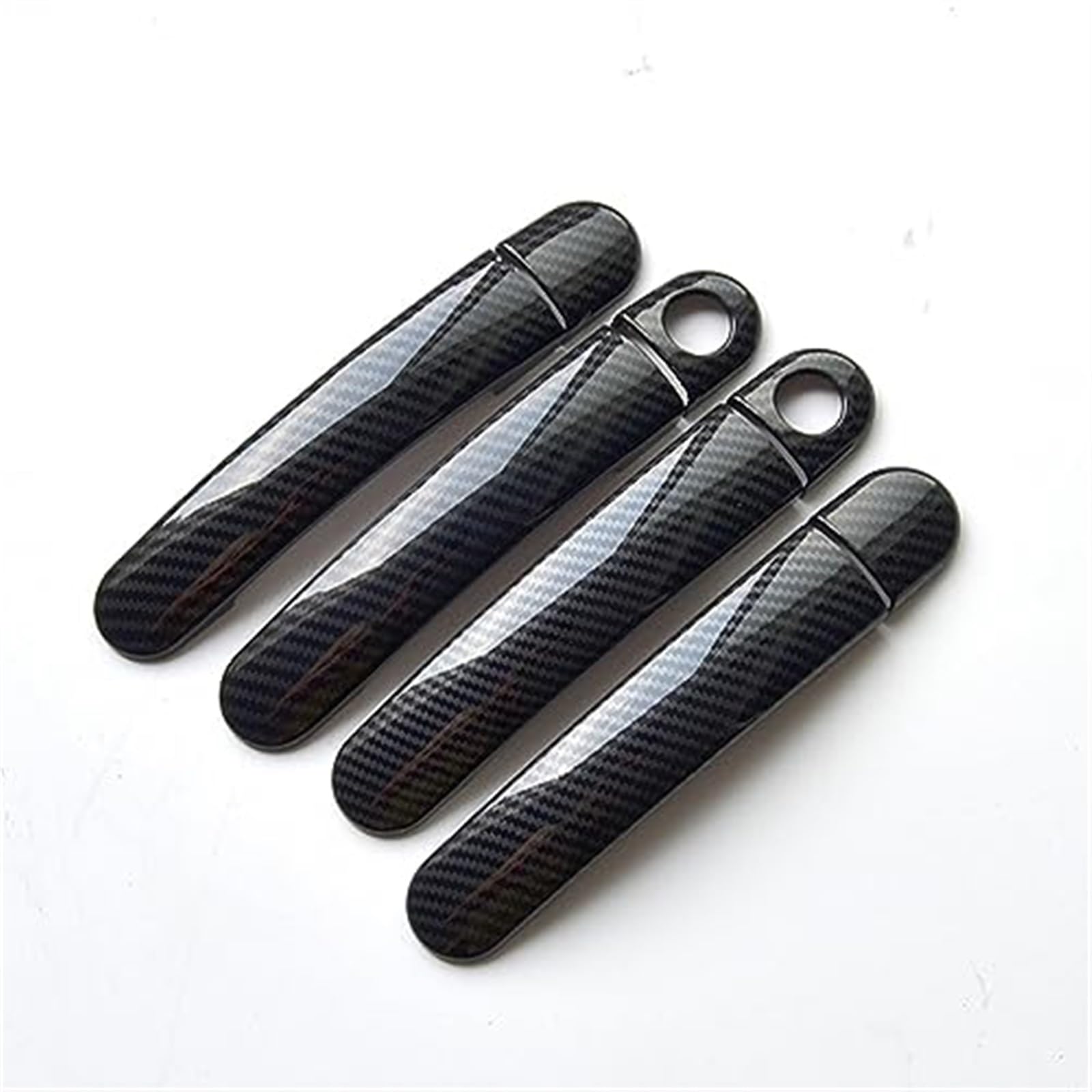 XEBRAD for Seat, Cordoba/Vario/, for Seat, Altea 2003-2007 Chrom-Kohlefaser-Autotürgriffblenden, Autozubehör-Styling-Aufkleber Autotürgriffabdeckung(Black Model 1) von XEBRAD