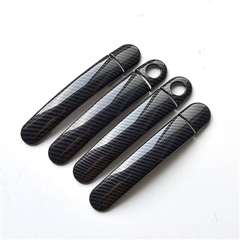 XEBRAD for Seat, Cordoba/Vario/, for Seat, Altea 2003-2007 Chrom-Kohlefaser-Autotürgriffblenden, Autozubehör-Styling-Aufkleber Autotürgriffabdeckung(Black Model 1) von XEBRAD
