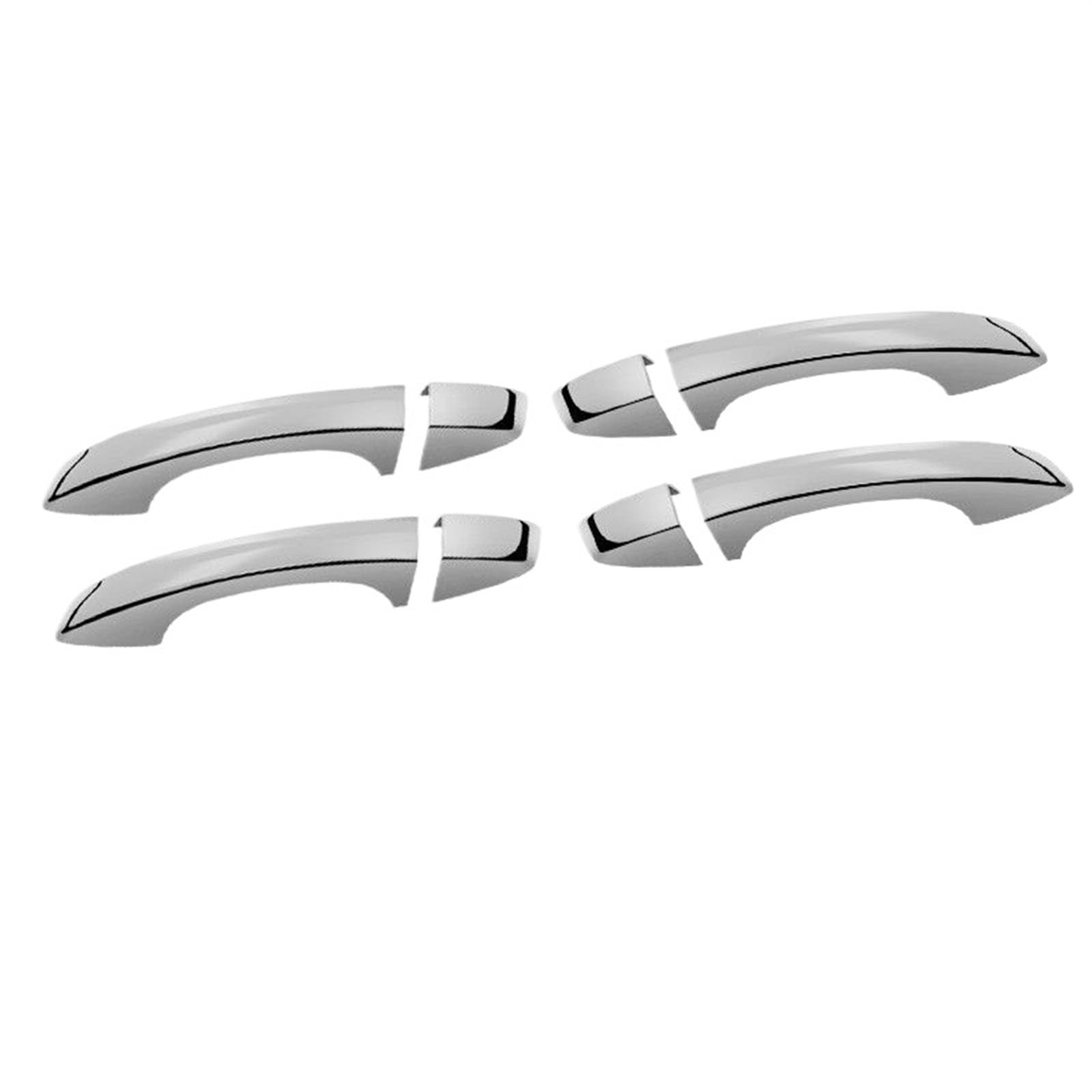 XEBRAD for VW, for Golf, 7 MK7 2013-2019 Schwarz Chrom Auto Seitentürgriff Abdeckung Zieraufkleber Styling Zubehör Türgriffabdeckung aus Carbonfaser(Silver 0 Button) von XEBRAD