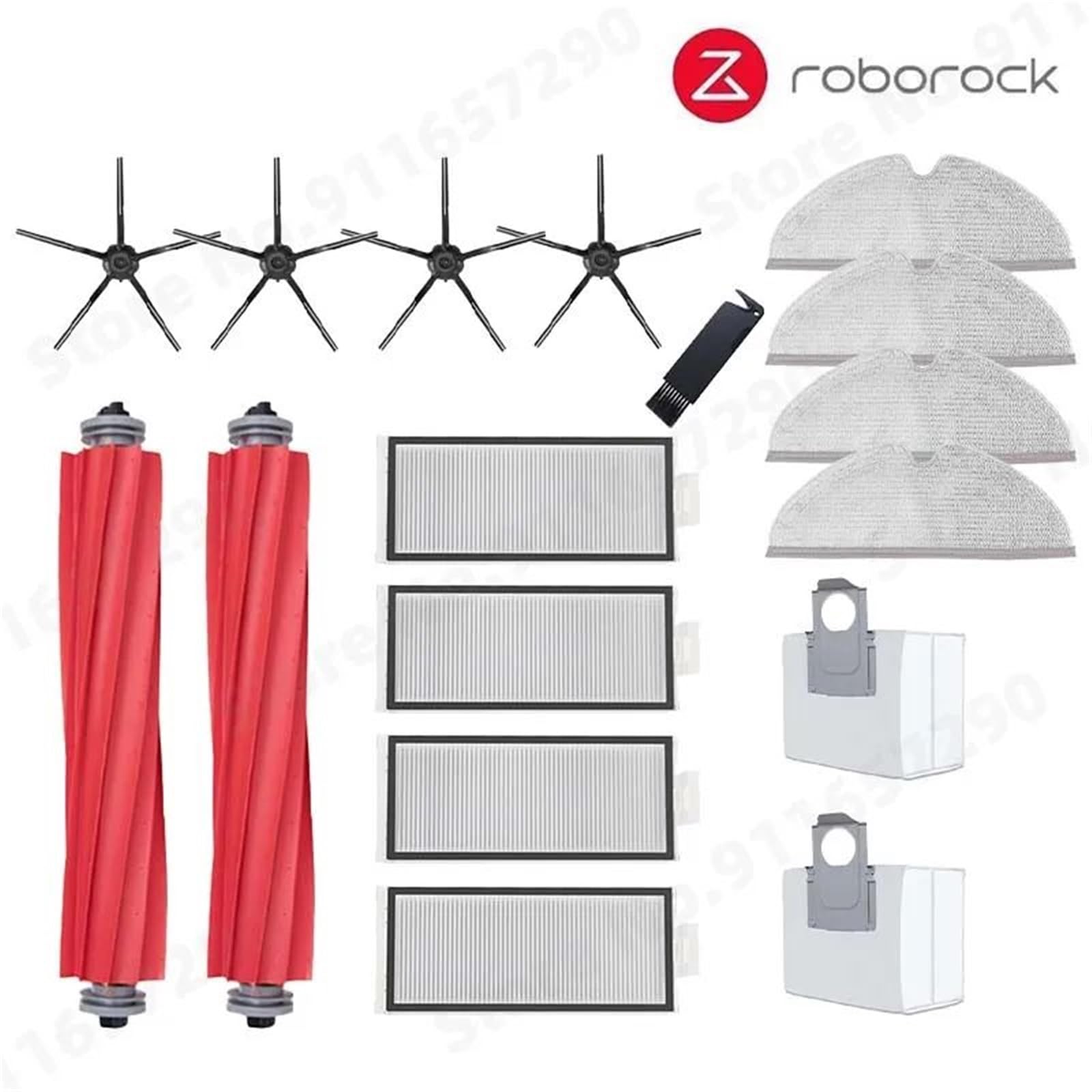 XEDLAMP, for Roborock, Q7 Max+ Q7 Plus Q7 Max Plus T8 Hauptseitenbürste Hepa-Filter Mopphalterung Wasser, for Tank, Staubbox Staubsaugerzubehör Staubsauger-Staubsammler(Black Suit 4) von XEDLAMP