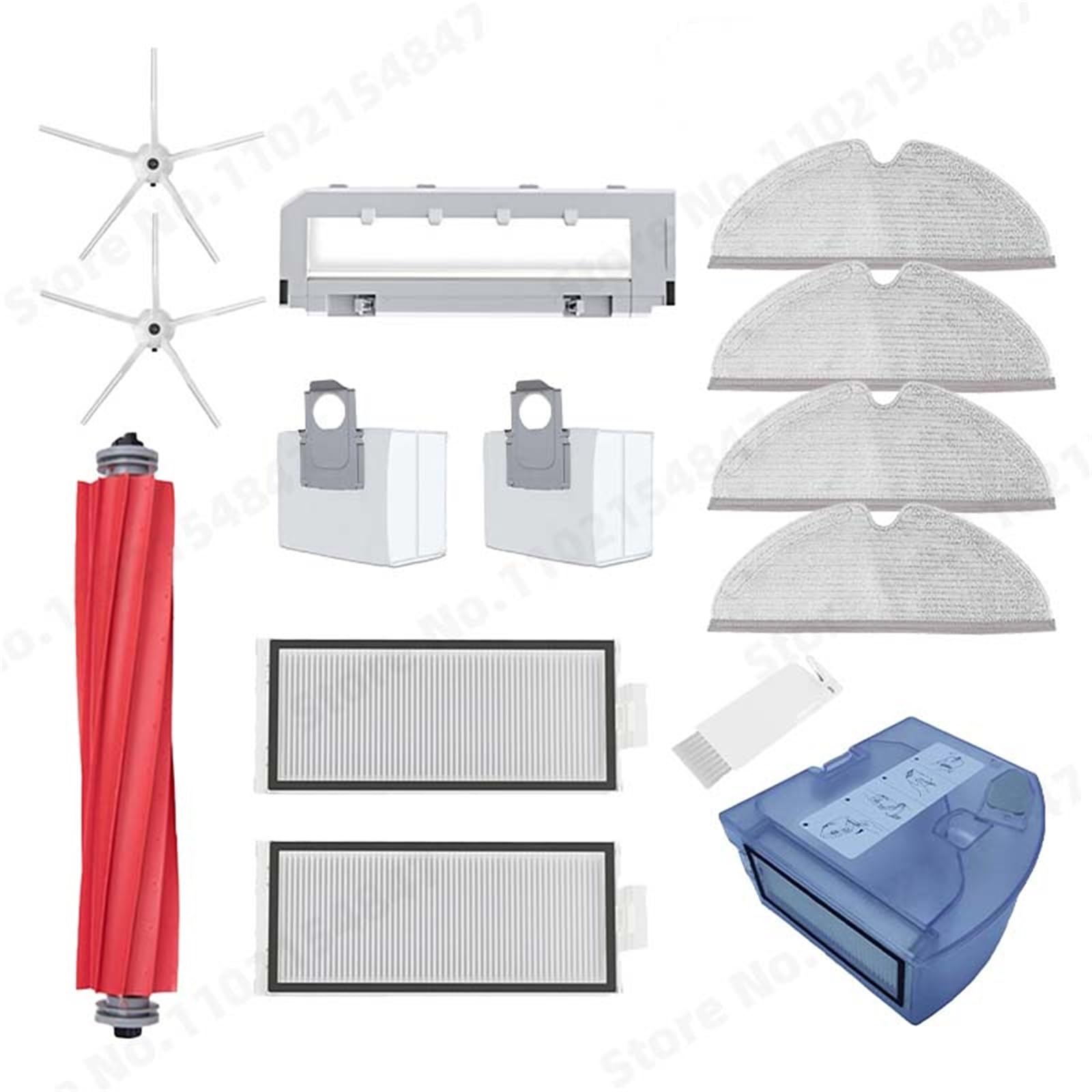 XEDLAMP, for Roborock, Q7 Max+ Q7 Plus Q7 Max Plus T8 Hauptseitenbürste Hepa-Filter Mopphalterung Wasser, for Tank, Staubbox Staubsaugerzubehör Staubsauger-Staubsammler(White Suit 6) von XEDLAMP