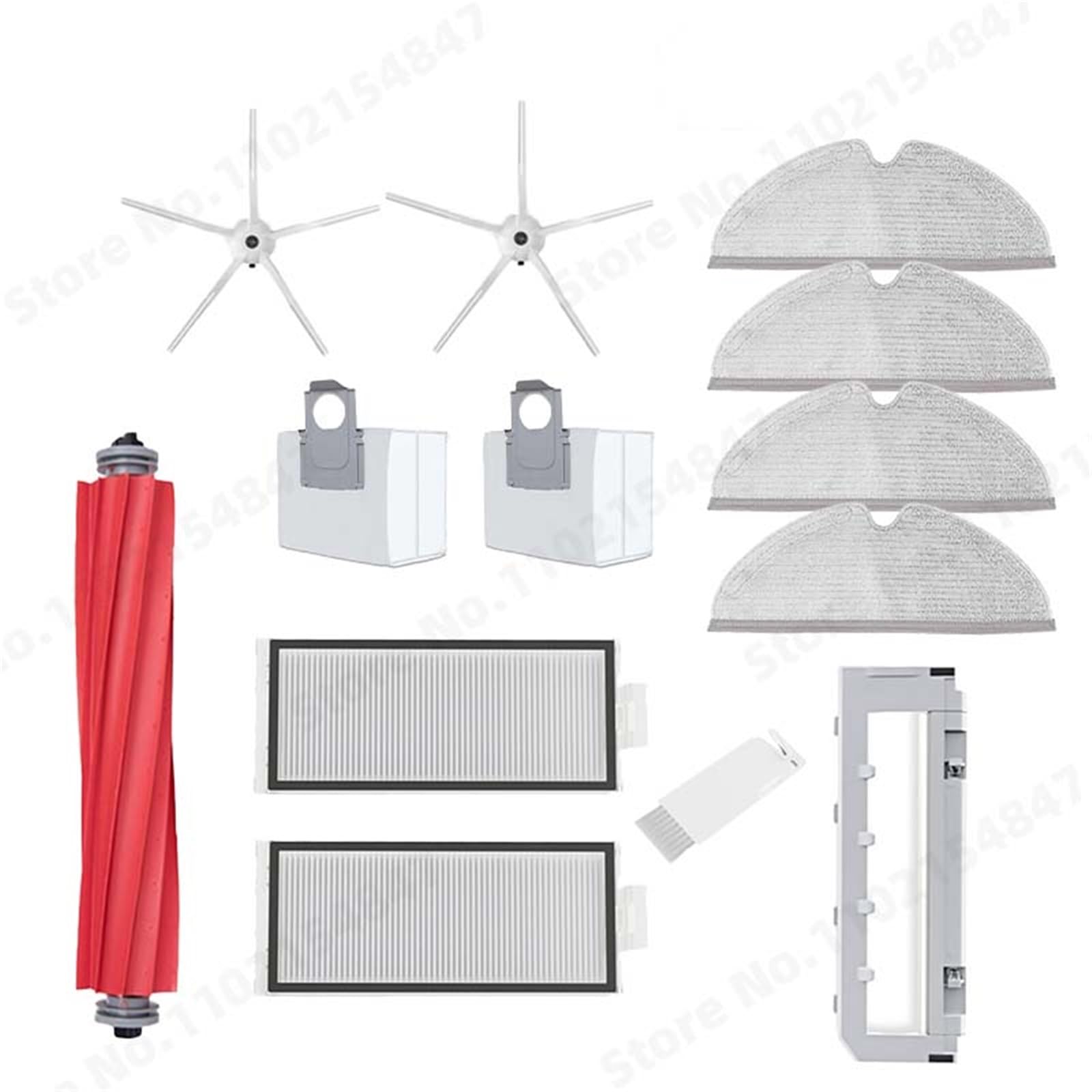 XEDLAMP, for Roborock, Q7 Max+ Q7 Plus Q7 Max Plus T8 Hauptseitenbürste Hepa-Filter Mopphalterung Wasser, for Tank, Staubbox Staubsaugerzubehör Staubsauger-Staubsammler(White Suit 7) von XEDLAMP