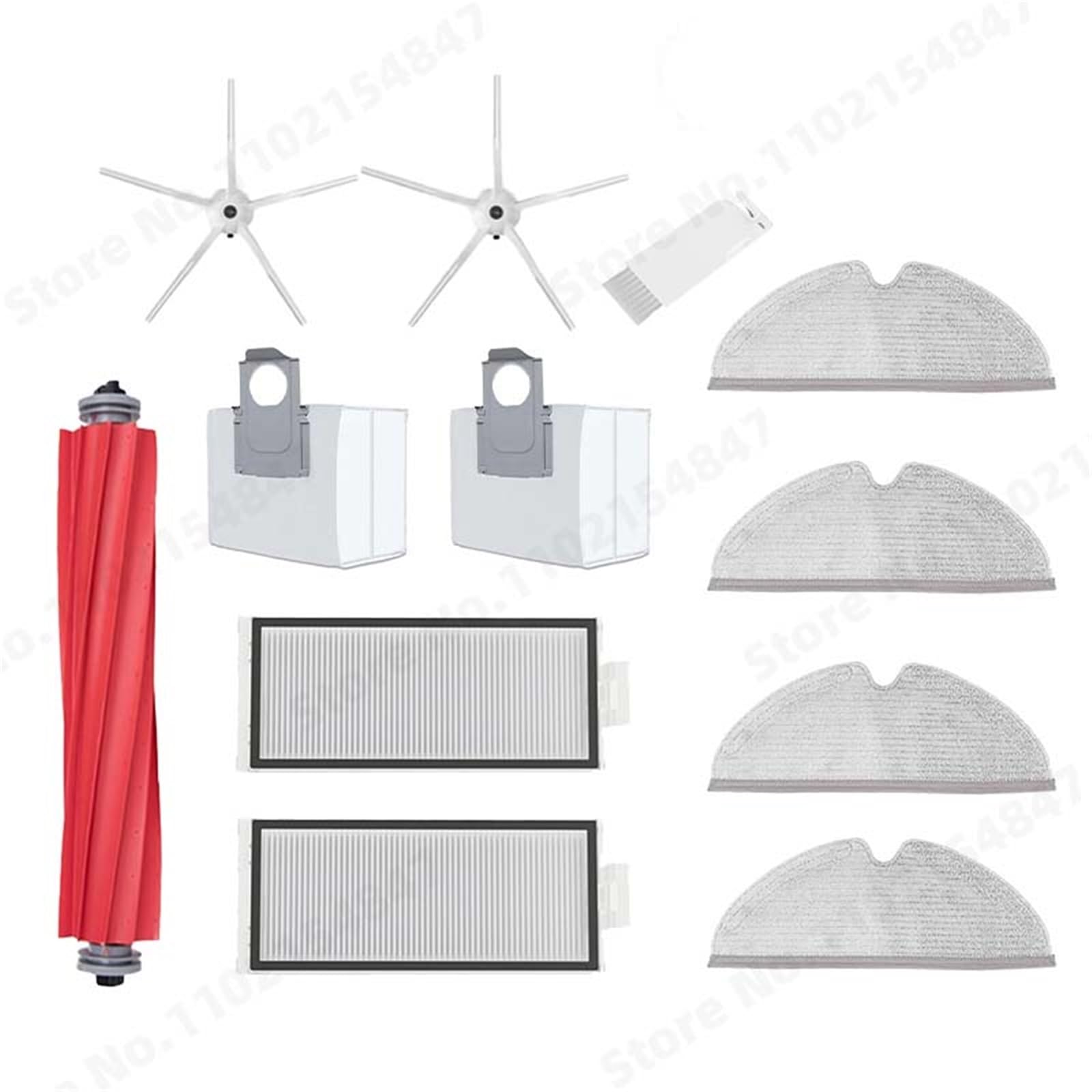 XEDLAMP, for Roborock, Q7 Max+ Q7 Plus Q7 Max Plus T8 Hauptseitenbürste Hepa-Filter Mopphalterung Wasser, for Tank, Staubbox Staubsaugerzubehör Staubsauger-Staubsammler(White Suit 8) von XEDLAMP