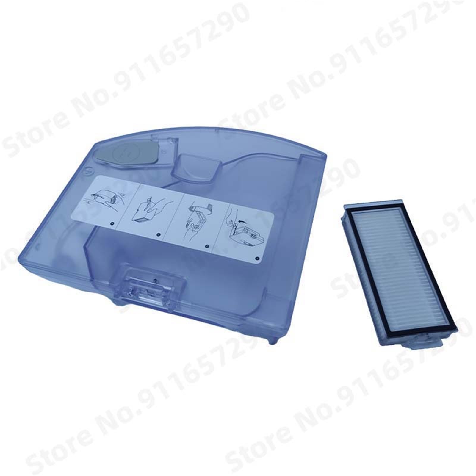 XEDLAMP, for Roborock, Q7 Max Q7 Max+ T8 Ersatzteile Wasser, for Tank, Staubbox mit Hepa-Filter Staubsauger Wasser, for Tank, Tablett Zubehör Staubsauger-Staubsammler(1 Set) von XEDLAMP