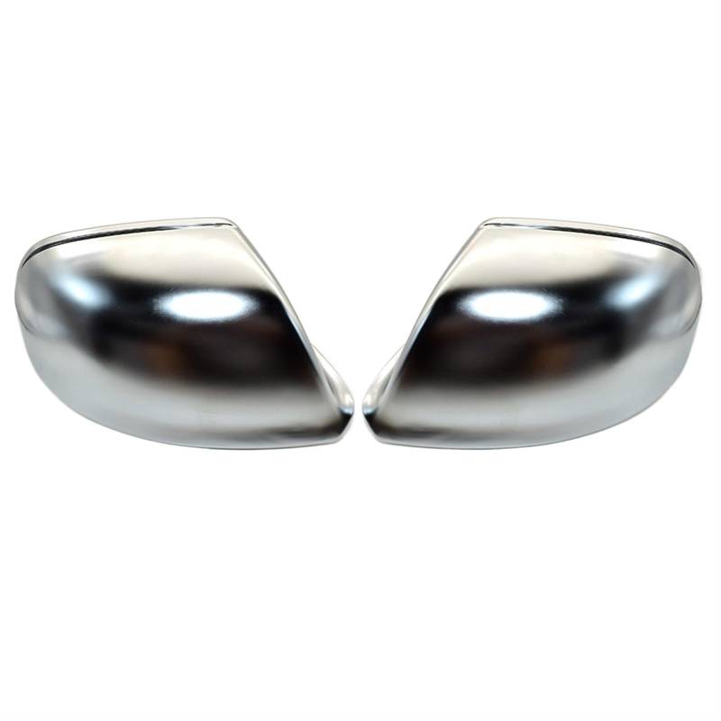 XEDLAMP 1 Pair Rearview Mirror Shell Cover, for, Q5 2009-2015 Q7 2009-2017 Matte Chrome ABS Wing Mirror Side View Protection Cap Auto-Außenspiegelabdeckung(Without Lane Assist) von XEDLAMP