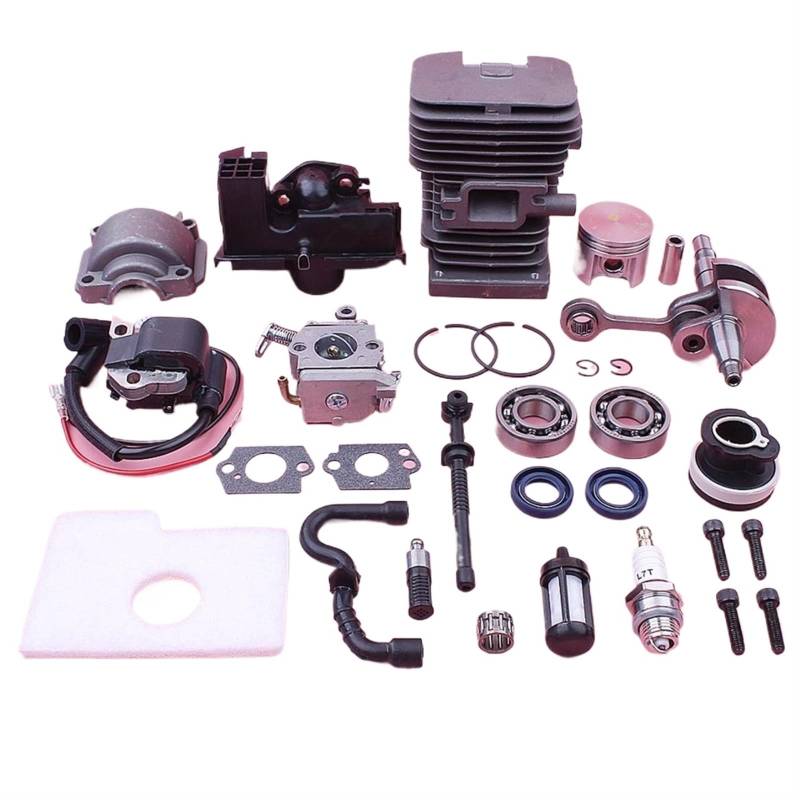 XEDLAMP 38mm Zylinder Kurbelwelle Zündspule Kit, für, for MS180 018 1130 020 1208 W Kolben Öl Dichtung Nadel Ventil Einlass Zylinderkolben für Gartengeräte von XEDLAMP