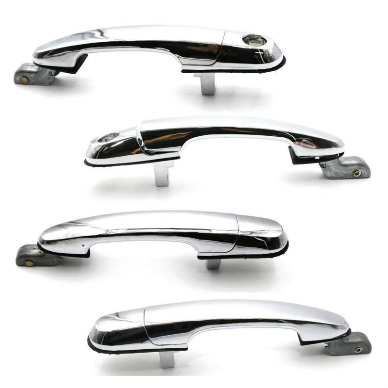 XEDLAMP 4 Stück 1 Satz Chrom vorne hinten Außentürgriff, for Hyundai, Tucson 2005–2009, OEM 826502E010 826602E010 836502E010 836602E010 Abdeckung für Außentürgriffe von XEDLAMP
