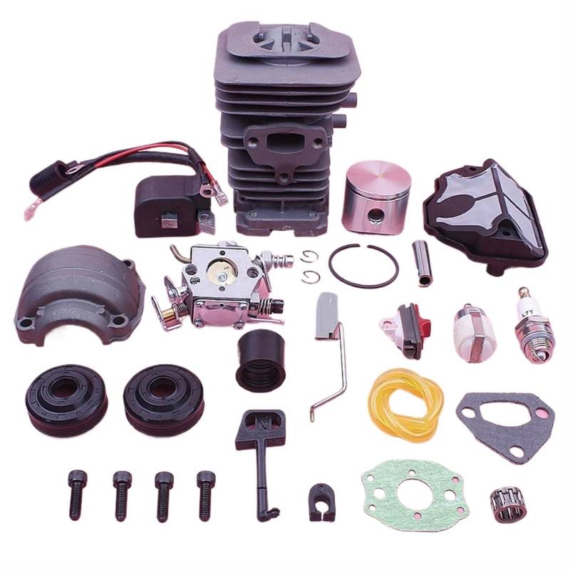 XEDLAMP 40-mm-Zylinder-Vergaser-Zündspulensatz, for Husqvarna 137 136 141 Kettensäge 530069941 545063901 Kolben-Luft-Kraftstofffilterleitung Zylinderkolben für Gartengeräte von XEDLAMP