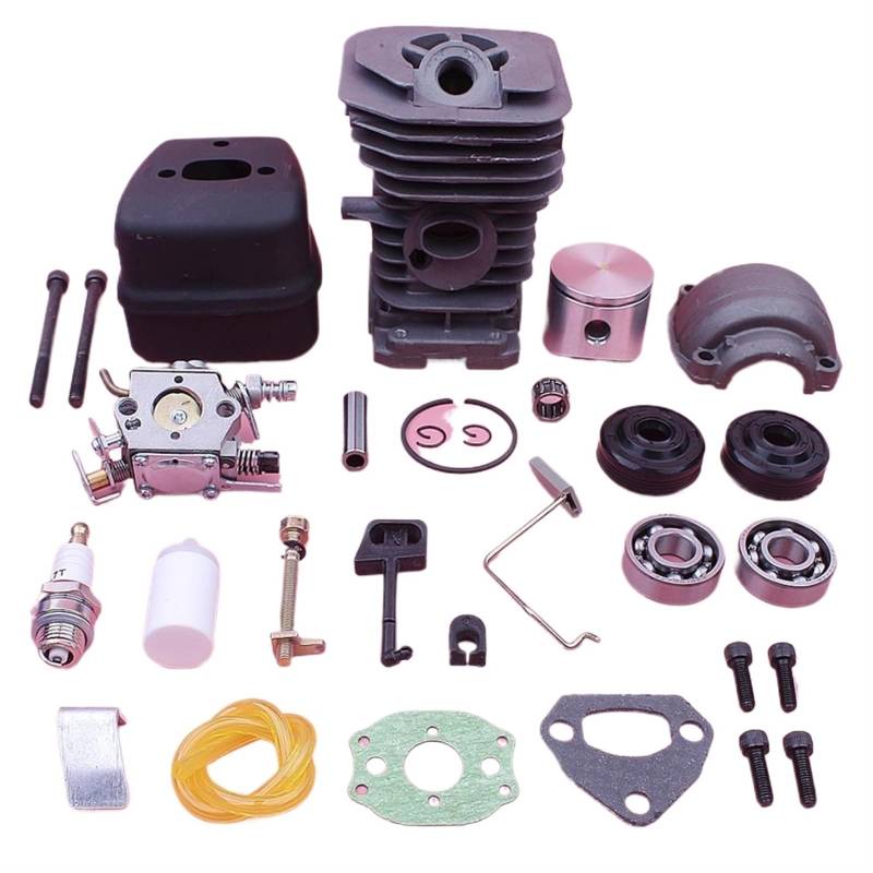 XEDLAMP 40-mm-Zylinderkolben-Vergaser-Schalldämpfer-Reparatursatz, for Husqvarna 136 137 141 142 Kettensäge 530069941 530071987 530069415 Zylinderkolben für Gartengeräte von XEDLAMP