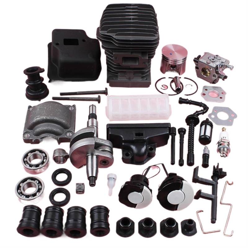 XEDLAMP 42,5 mm Zylinderkolben-Kurbelwellen-Auspuff-Schalldämpfer-Set, for Stihl MS250 MS230 025 023 Kettensäge 1123 020 1209 1123 030 0408 Zylinderkolben für Gartengeräte von XEDLAMP