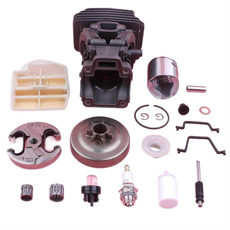 XEDLAMP 44-mm-Zylinderkolbensatz, for Husqvarna 445 450 .325 7-Zahn-Kupplungstrommel Luftkraftstofffilter Ölpumpe Kettensäge Ersatzteil ersetzen Zylinderkolben für Gartengeräte von XEDLAMP