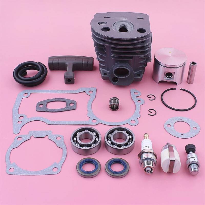 XEDLAMP 46-mm-Zylinderkolbensatz, for Husqvarna 55 51 Kettensäge 503609172 W Dichtung Öldichtstift Lager Kraftstoffleitung Startergriff Zylinderkolben für Gartengeräte von XEDLAMP