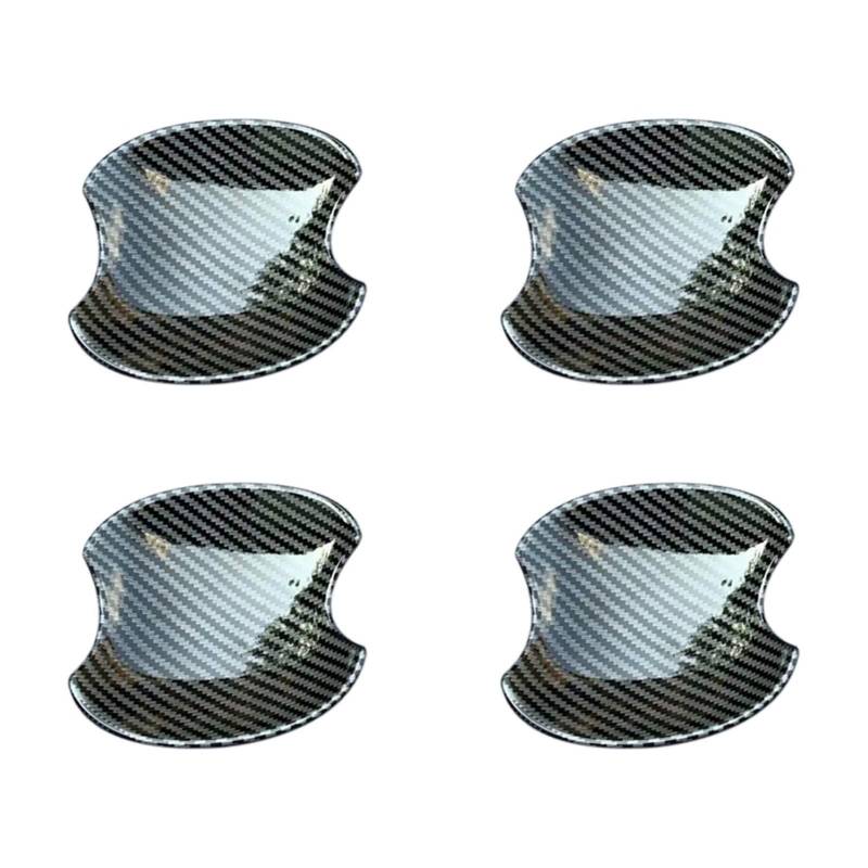 XEDLAMP 4PCS ABS Auto Türgriff Schüssel Abdeckung Trim, for Toyota, Raize A200A/210A 2019 2020 Carbon Faser Aufkleber Dekoration Zubehör Abdeckung für Außentürgriffe von XEDLAMP