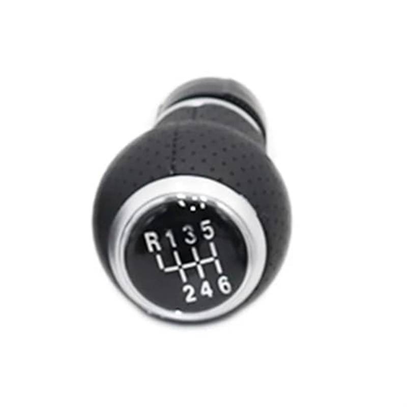 XEDLAMP 5 6 Gang Silber Auto Shift Schaltknauf Hebel Gaitor Kofferraumabdeckung, for Golf, 5 MK5 R32 GTD GTI 2004-2009 Schaltsack(Black R123456 Gear knob) von XEDLAMP