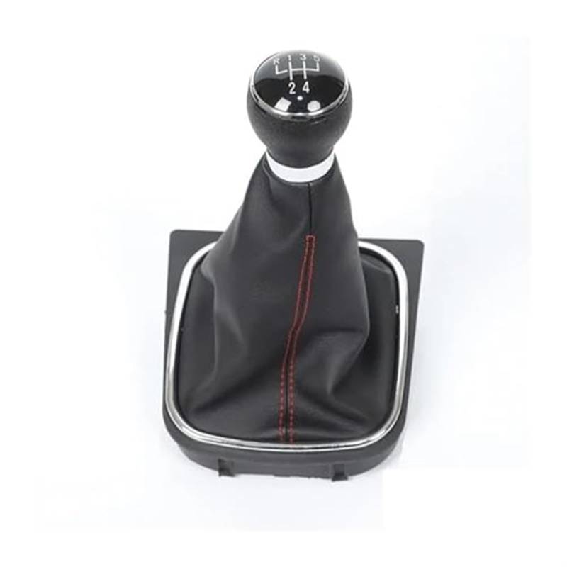 XEDLAMP 5-Gang-6-Gang-Auto-Schaltknauf-Hebelabdeckung, for Golf, 6 VI MK6, for Jetta, 5, for Golf, 5 V MK5 Handball Schaltsack(5 Speed Red Line) von XEDLAMP