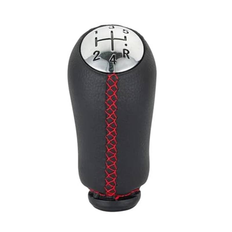 XEDLAMP 5-Gang-Schaltknauf-Abdeckung, for Renault, Megane II Clio III Scenic II Kangoo 2009, Auto-Schalthebel-Griff-Stabkopf Schaltsack(Black Red Line) von XEDLAMP