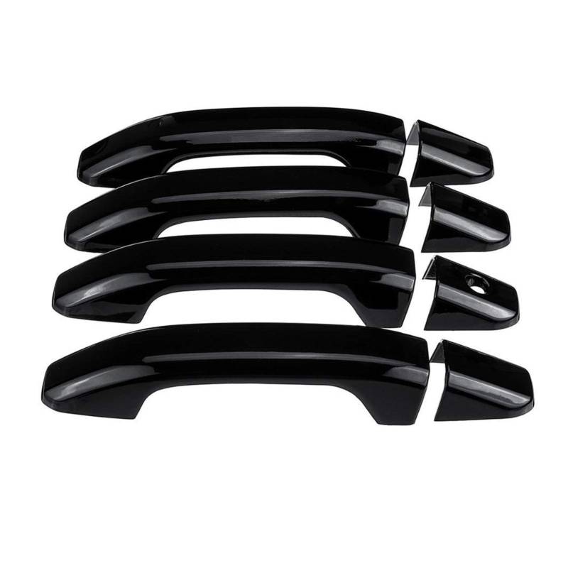 XEDLAMP 8-teiliges Set Auto-Außentürgriffabdeckungen Chrom, for Chevy, Silverado 1500 2500 3500, for GMC, 2014–2019 Abdeckung für Außentürgriffe(Black) von XEDLAMP