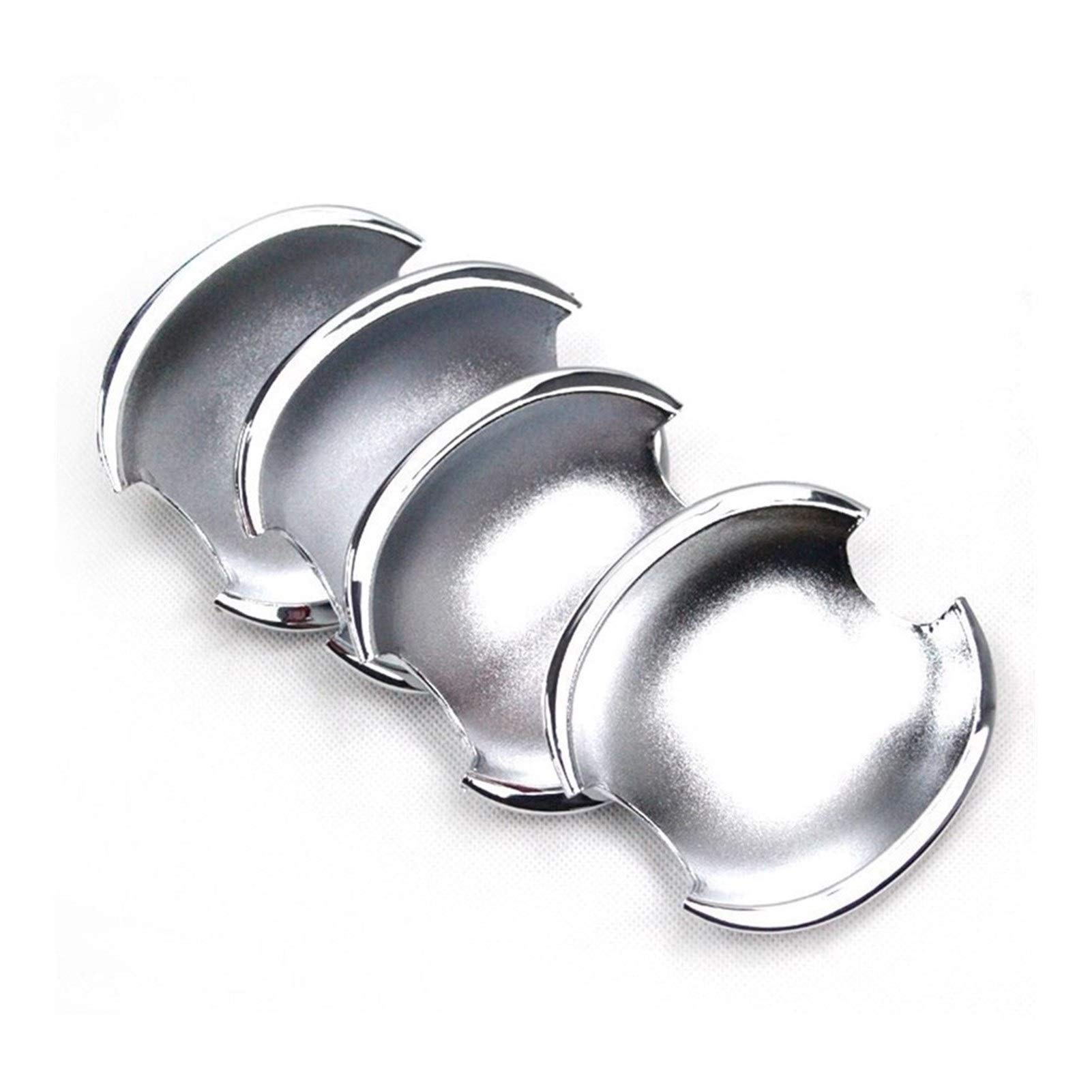 XEDLAMP ABS-Chrom-Auto-Seitentürgriff-Abdeckungs-Cup-Bowl-Zieraufkleber, for VW, for Polo, 2010–2017, Auto-Außentürgriff-Abdeckungs-Zierleiste Abdeckung für Außentürgriffe(Bowl) von XEDLAMP