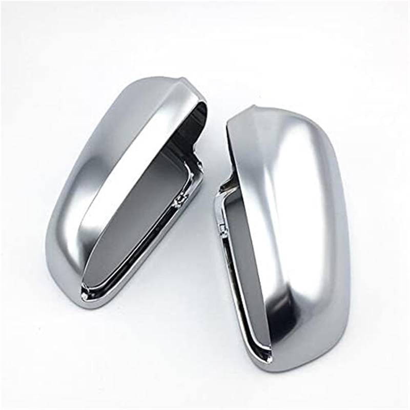 XEDLAMP Außenspiegelkappe, for A4 B6 B7 A6 C6 Auto-Rückspiegelabdeckung Seitenspiegelschutzrahmenabdeckungen Verkleidung Silber Matt Chrom Schalenabdeckung Rückspiegelabdeckung Außenspiegelhalterung von XEDLAMP