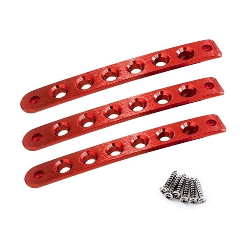 XEDLAMP Auto-Außentürgriff-Abdeckungsverkleidung, for Jeep, Wrangler JK 2007–2016, Vordertür, Aluminium-Haltegriff-Abdeckung, Türgriff-Einsatz Abdeckung für Außentürgriffe(3X Red) von XEDLAMP