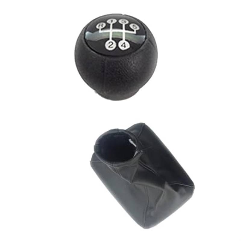 XEDLAMP Auto-Schaltknauf-Hebel-Gamaschenmanschettenabdeckung, for Vauxhall, for Opel, MERIVA A 2003-2010 Schaltknauf-Gamaschenmanschette Schaltsack(Black Gear knob and Boot) von XEDLAMP