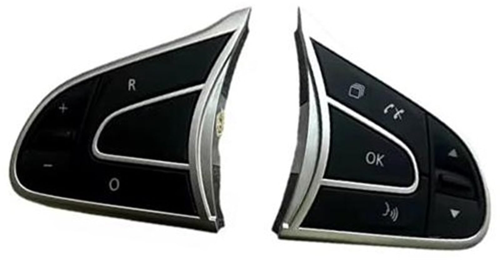 XEDLAMP Auto-Tempomat-Knopf, Koleos 2016 2017 2018 2019 2020 2021 2022 2023, Auto-Lenkrad, multifunktionaler Audio-Lautstärkeregler-Knopfschalter Auto-Lenkradschalter-Kit(Black 1 Pair) von XEDLAMP