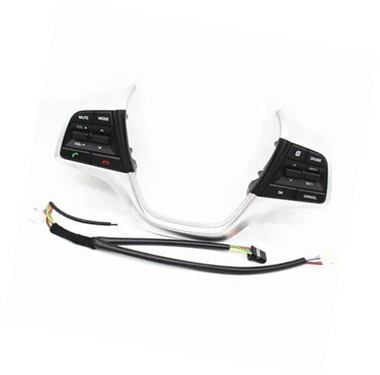XEDLAMP Auto-Tempomat-Knopf, for Hyundai, for Solaris, for Elantra, AD 1.6L 2017 2018, Autozubehör, Lenkrad-Tempomat-Knopfschalter, Innenraum Auto-Lenkradschalter-Kit(Black 2) von XEDLAMP