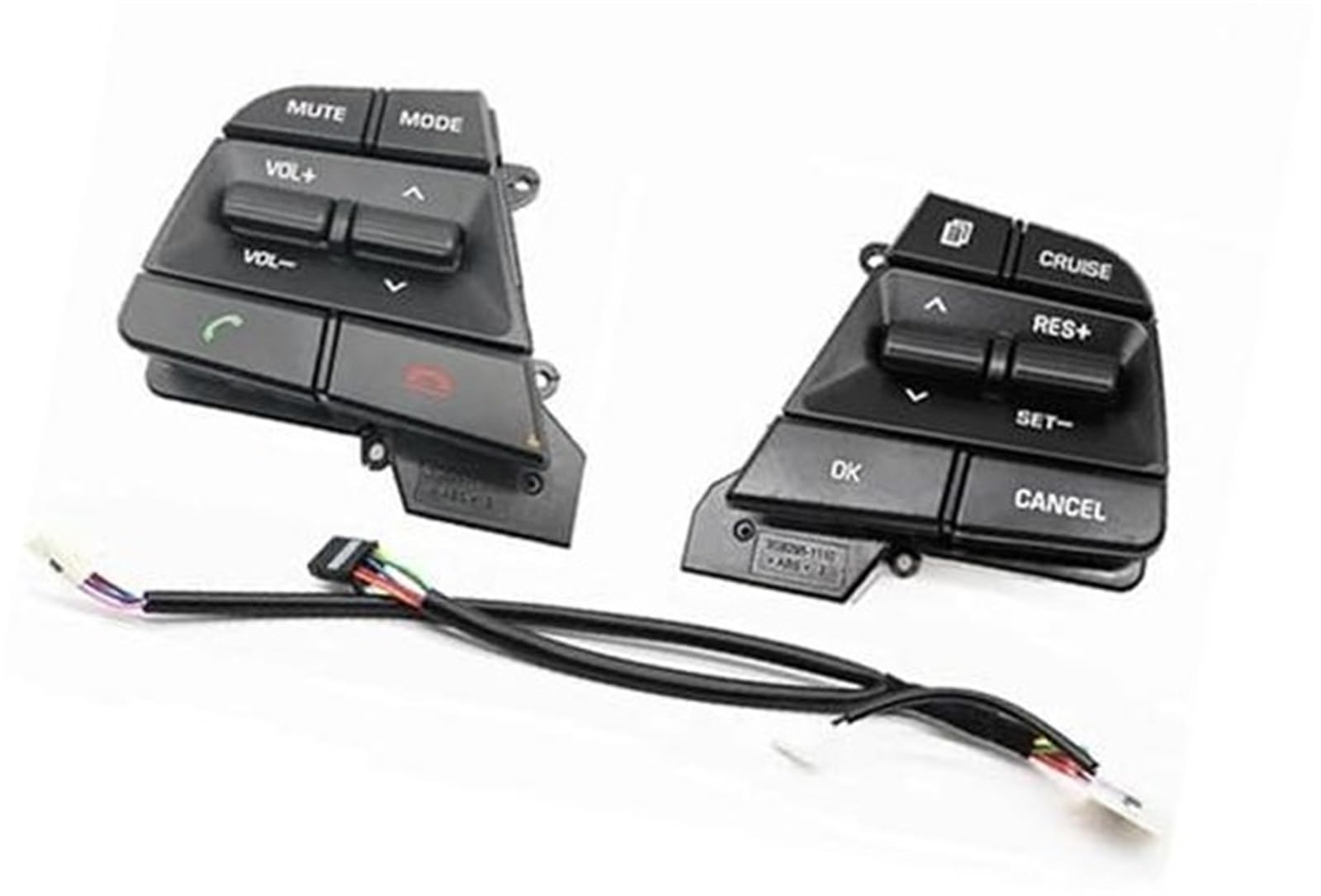 XEDLAMP Auto-Tempomat-Knopf, for Hyundai, for Solaris, for Elantra, AD 1.6L 2017 2018, Autozubehör, Lenkrad-Tempomat-Knopfschalter, Innenraum Auto-Lenkradschalter-Kit(Black 4) von XEDLAMP