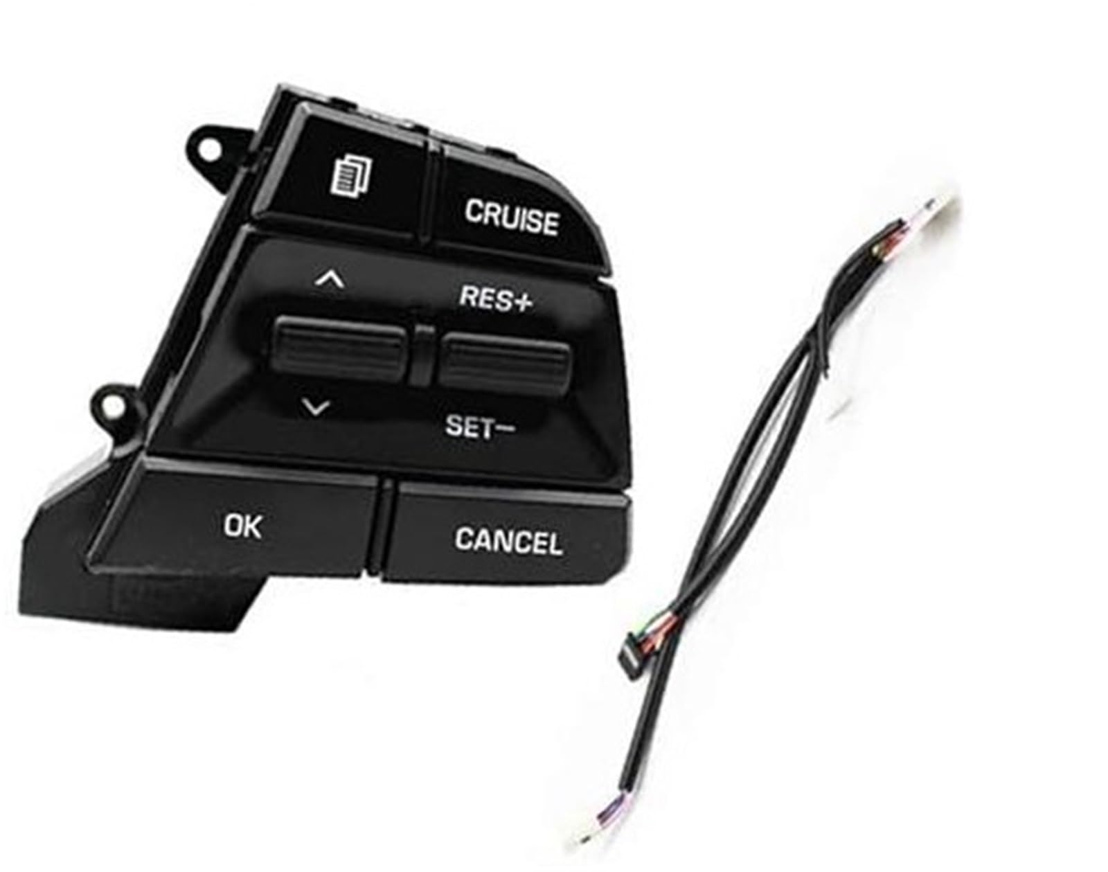 XEDLAMP Auto-Tempomat-Knopf, for Hyundai, for Solaris, for Elantra, AD 1.6L 2017 2018, Autozubehör, Lenkrad-Tempomat-Knopfschalter, Innenraum Auto-Lenkradschalter-Kit(Black 7) von XEDLAMP