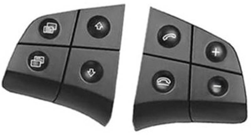 XEDLAMP Auto-Tempomat-Taste, for Benz, for W164 2006 2007 2008 2009, for W245 2009 2010 Auto-Lenkrad-Steuerschalter-Taste A16482079109116 A16482000109116 Auto-Lenkradschalter-Kit(Black 1 Set) von XEDLAMP
