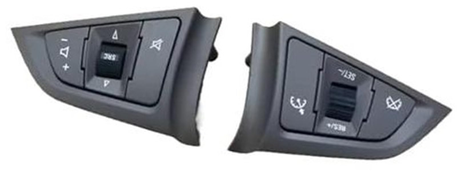 XEDLAMP Auto-Tempomat-Taste, for Buick, for Hideo 2010 2011 2012 2013 2014 2015, Auto-Lenkrad, multifunktionaler Audio-Lautstärkeregler-Tastenschalter 13360819 Auto-Lenkradschalter-Kit(Black 1 Pair) von XEDLAMP