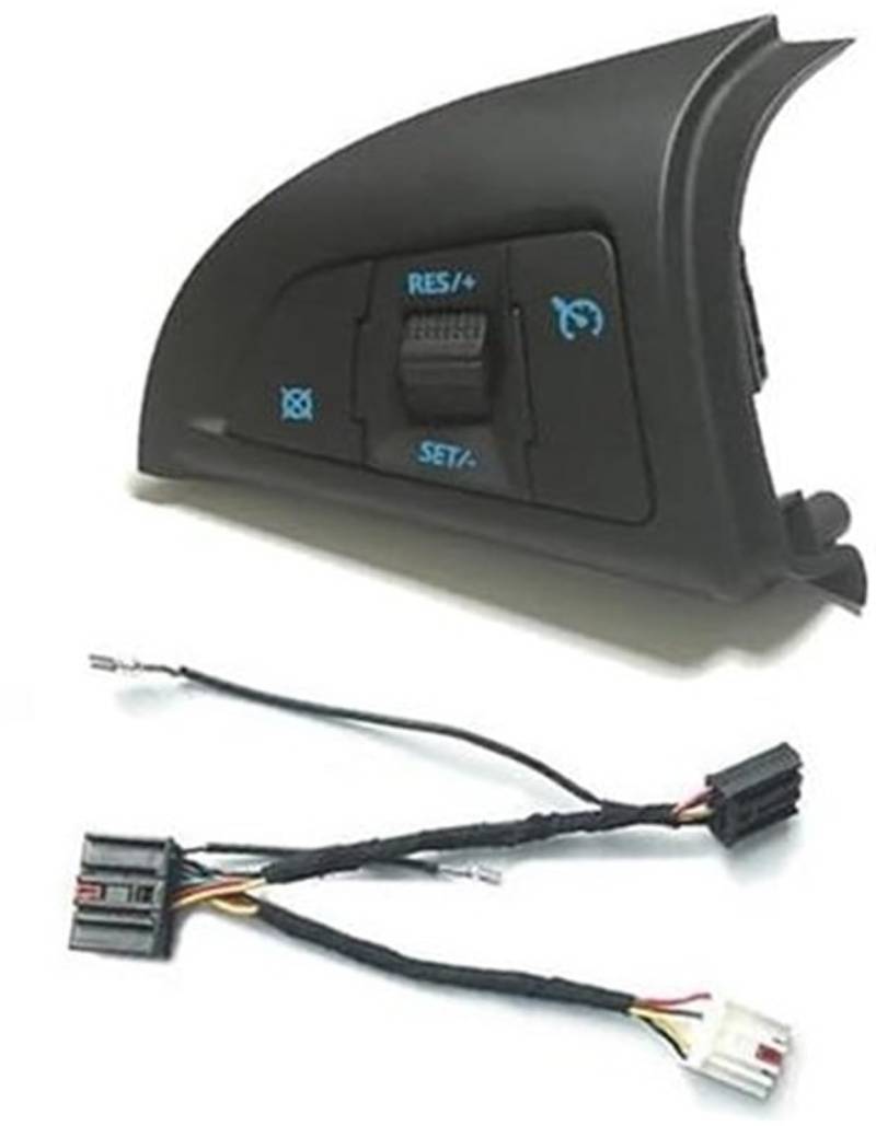 XEDLAMP Auto-Tempomat-Taste, for Chevrolet, for Cruze, 2009–2014, Auto-Multifunktionslenkrad, automatischer Tempomat-Schalter, Multimedia-Audio-Steuertaste Auto-Lenkradschalter-Kit(BLACK Cruise cable) von XEDLAMP