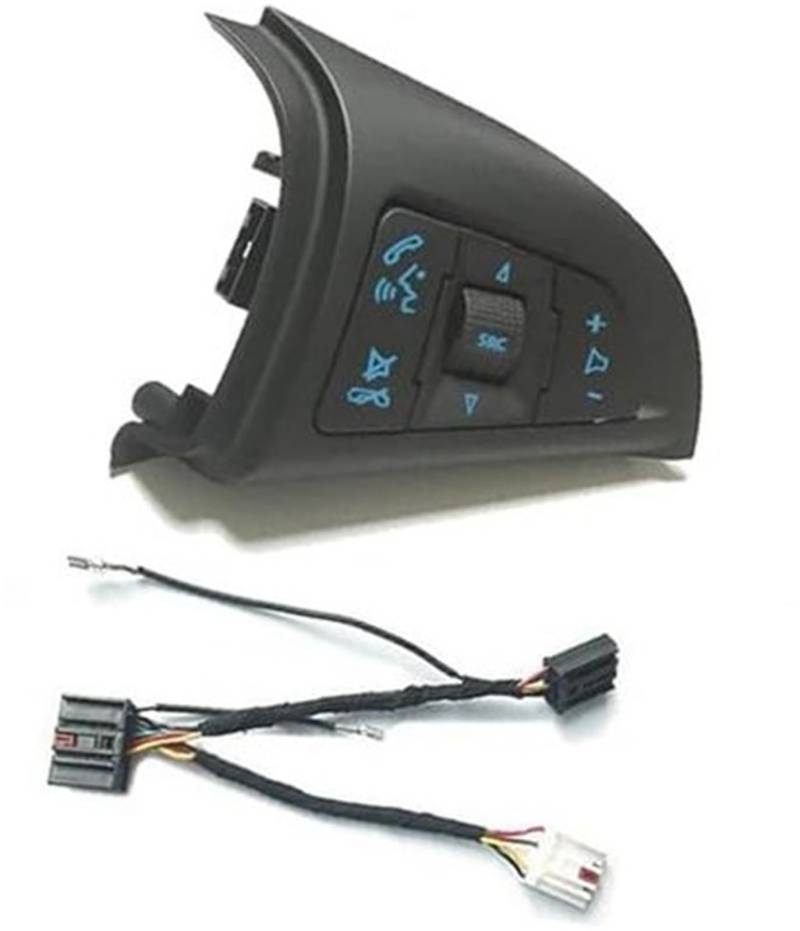XEDLAMP Auto-Tempomat-Taste, for Chevrolet, for Cruze, 2009–2014, Auto-Multifunktionslenkrad, automatischer Tempomat-Schalter, Multimedia-Audio-Steuertaste Auto-Lenkradschalter-Kit(BLACK Volume cable) von XEDLAMP