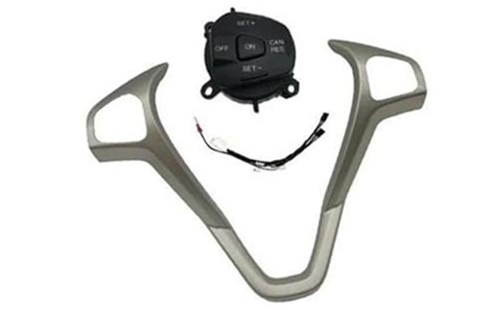 XEDLAMP Auto-Tempomat-Taste, for Fiesta, MK7 MK8 ST, for Ecosport, 2013, Multifunktions-Lautstärkeregler, Auto-Lenkrad-Tempomat-Schalter-Taste Auto-Lenkradschalter-Kit(Black Set) von XEDLAMP
