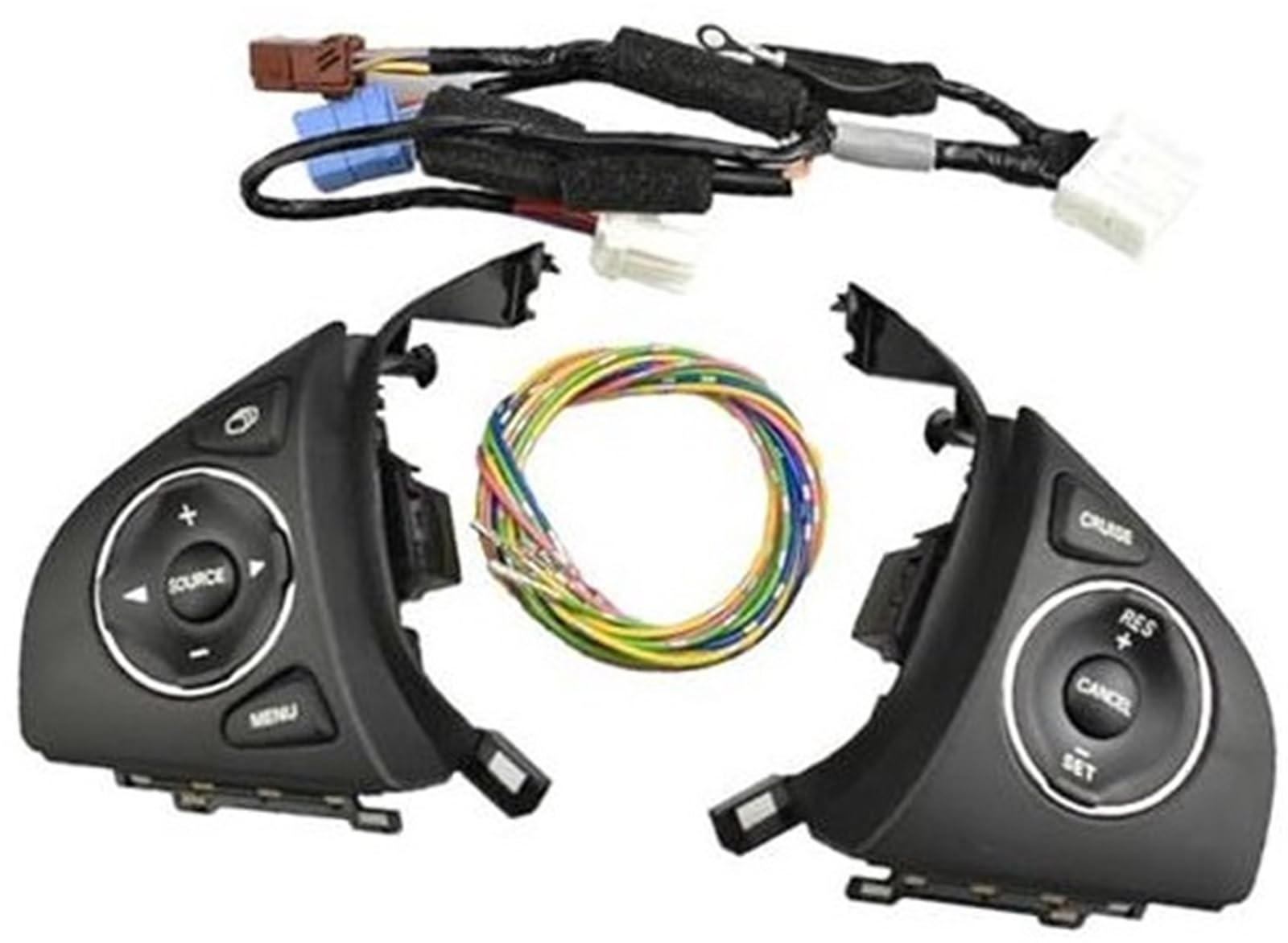 XEDLAMP Auto-Tempomat-Taste, for HRV, for XRV 2015 2016 2017 2018, Auto-Lenkradschalter, Tasten, Audio, Radio, Fernbedienung, Tempomat-Taste Auto-Lenkradschalter-Kit(Black Set 1) von XEDLAMP